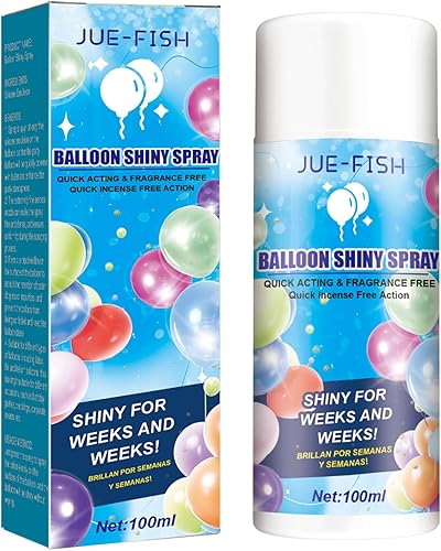 Spray de brillo para globos, para globos de látex, brillo instantáneo y acabado vibrante, mejora la decoración de fiestas y resultados duraderos que