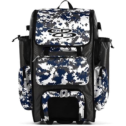 Boombah Superpack Hybrid Rolling Bat Bag Digital Camo - Multiple Colors - Wheeled & Backpack Version