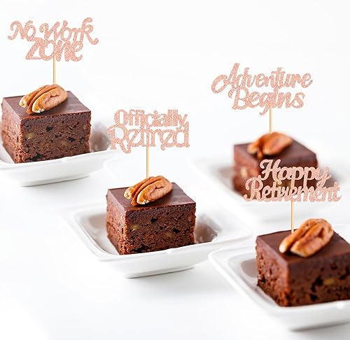 Miniatura 3 de 24 adornos para cupcakes de jubilación oficialmente jubilados sin zona de trabajo, aventura comienza, selecciones de cupcakes, tema de jubilación,