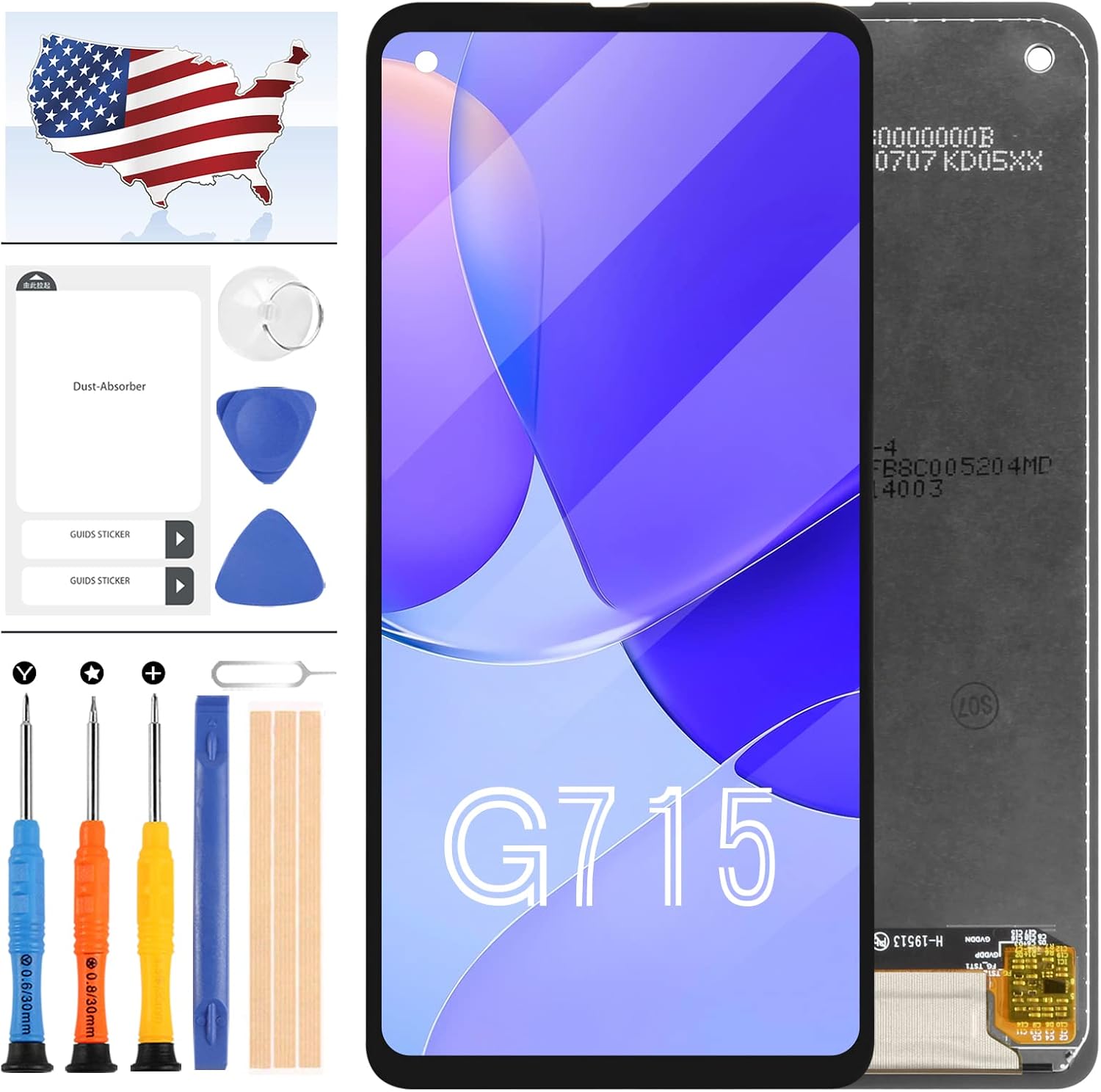 Screen Replacement for Samsung Galaxy Xcover Pro 2020 SM-G715 G715U G715W G715U1 LCD Display Touch Panel Digitizer Matrix Full Sensor Glass Assembly Parts Kits,withRepair Tools TFT