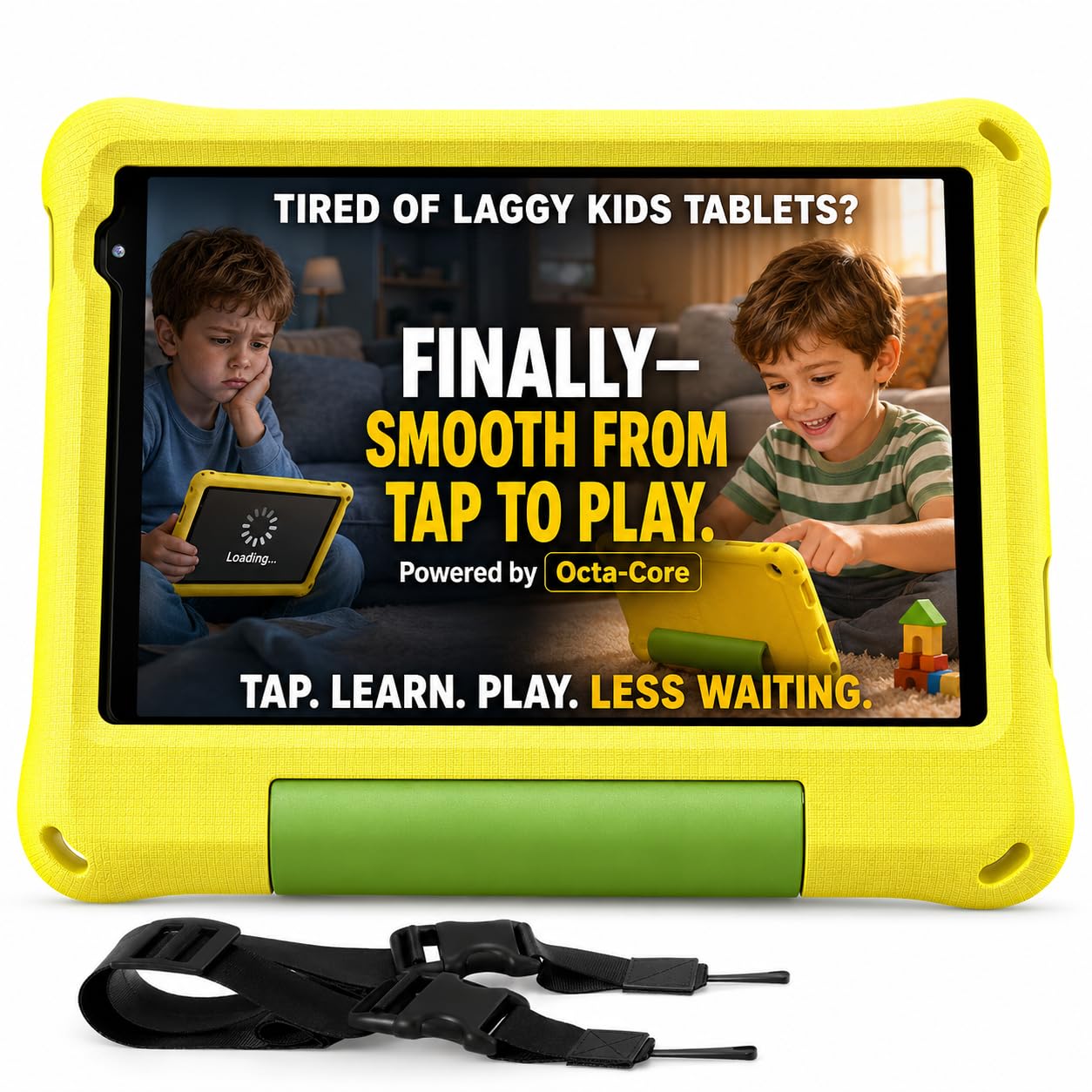Kids Tablet 8 Inch Android 15, Octa-Core 12GB RAM+64GB ROM, Toddler Tablet with WiFi 6, Child Lock, Pre-Installed Nursery, EVA Case, Anti-Glare Screen Protector, Adjustable Strap-image-38