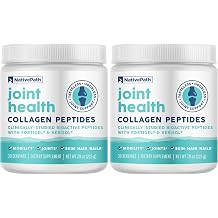 NativePath Joint Health Advanced Formula, Type 1 & 3 Peptides with Fortigel & Verisol, Grass-Fed Unflavored Collagen for Women & Men, 30 Servings Pack of 2