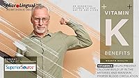 Vista 10 de Superior Source K2 (MK-7) 100 mcg, con suplemento D3 (5,000 UI), tabletas microlingües de disolución rápida, 60 unidades, fortalece los huesos