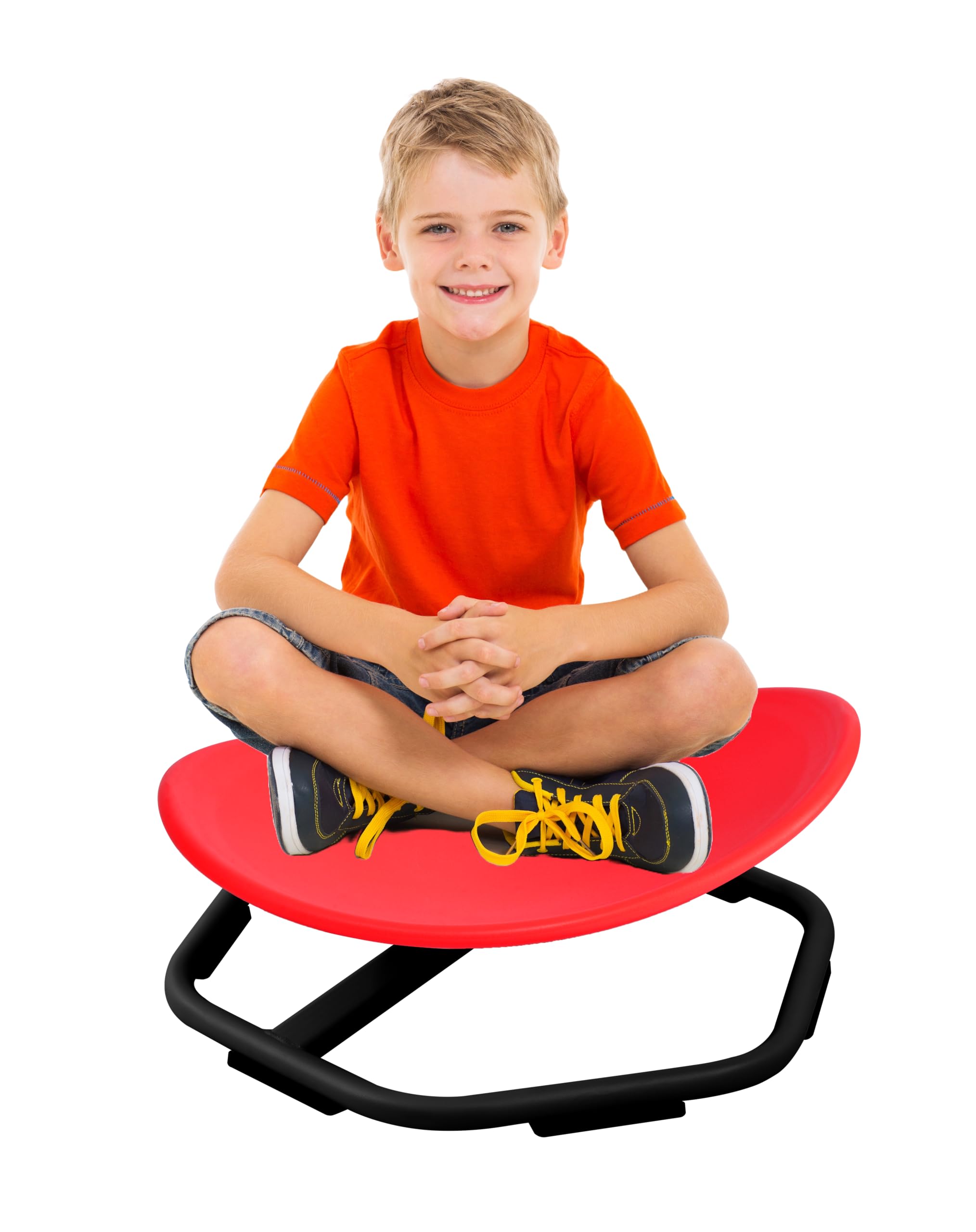 VIRTUENITY Sensory Spinning Chair For Autism, ADHD & Sensory Needs. Swivel Spin Chair For Indoor, Outdoor Or Sensory Room (Red)
