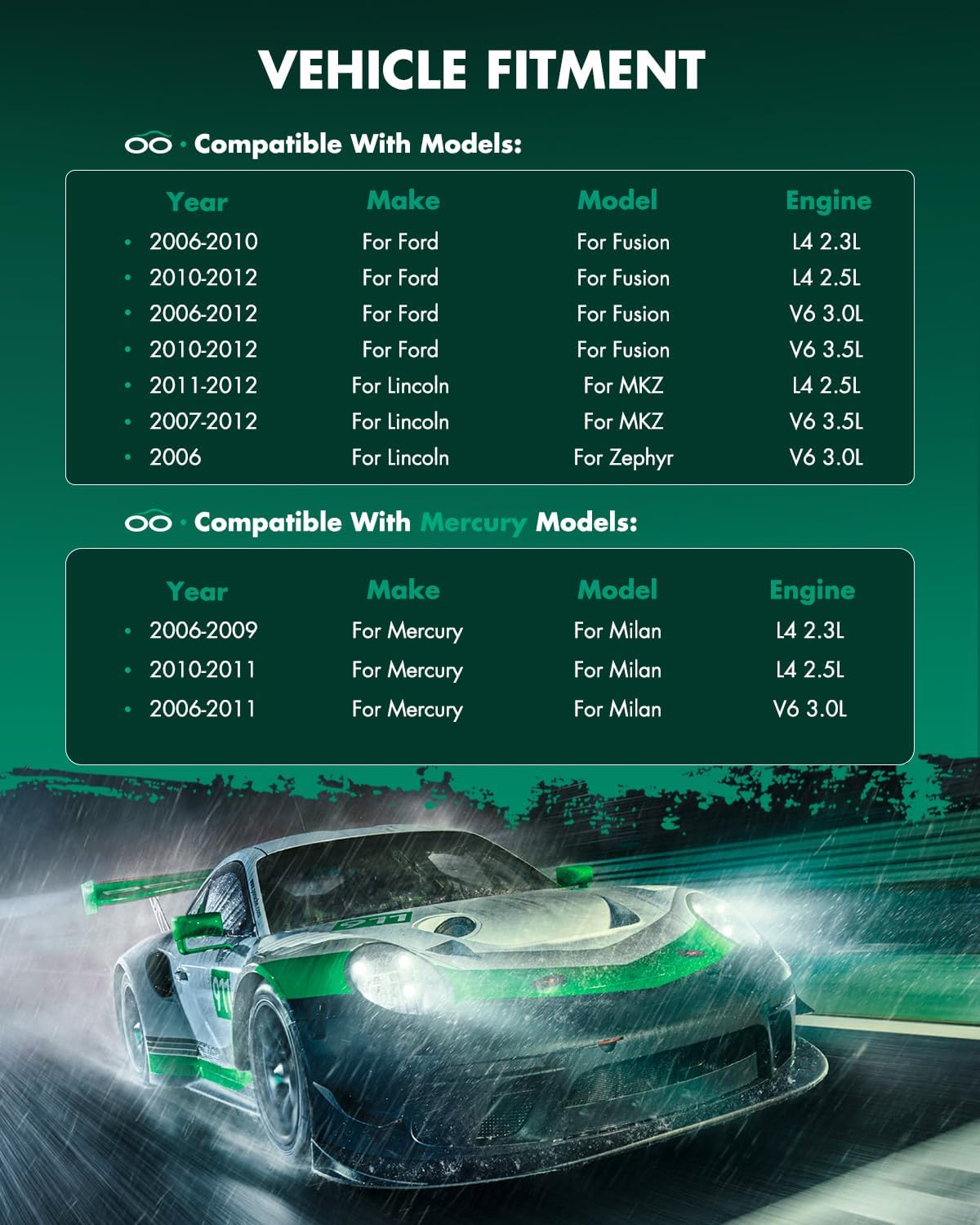 SCITOO 18B5002 18B5003 Disc Brake Calipers Assembly with Bracket Fit For Ford For Fusion,For Lincoln MKZ/Zephyr,For Mazda 6 2006-2013,For Mercury Milan 2006-2011,For Pontiac Vibe 2009-2010