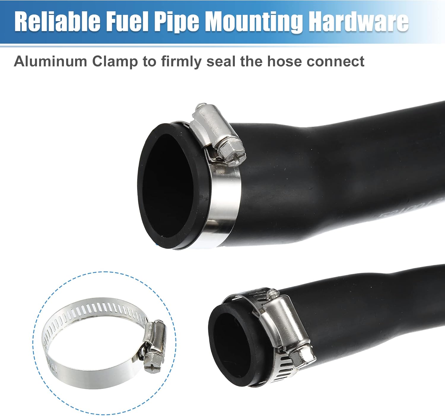 X AUTOHAUX Fuel Fill and Vent Hose Kit for Jeep Cherokee XJ 2.5L 4.0L 1997-2001, Black Rubber Hoses with Aluminum Clamps, 1 Kit