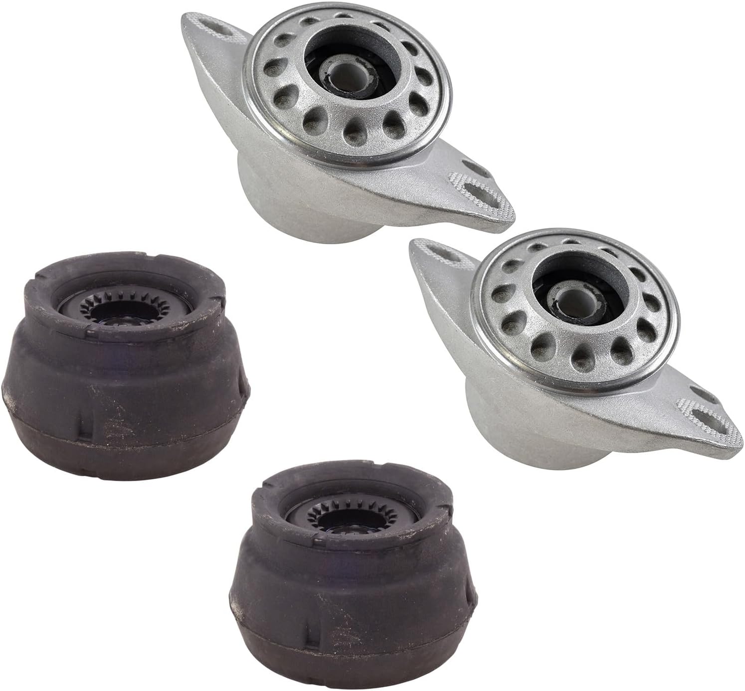 TRQ Front & Rear Upper Strut Mount Set Compatible with 2000-2006 Audi TT 1998-2010 Volkswagen Beetle 2000-2005 Golf Jetta