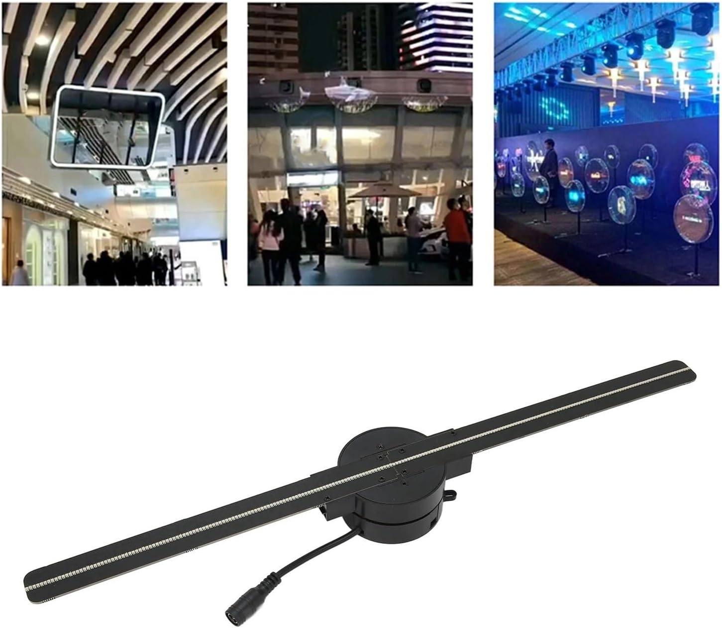 3D Hologram Fan 16.5in 2000x224 3D Hologram Fan 3D Projector with 224 LED Light Beads for Business Store Advertising