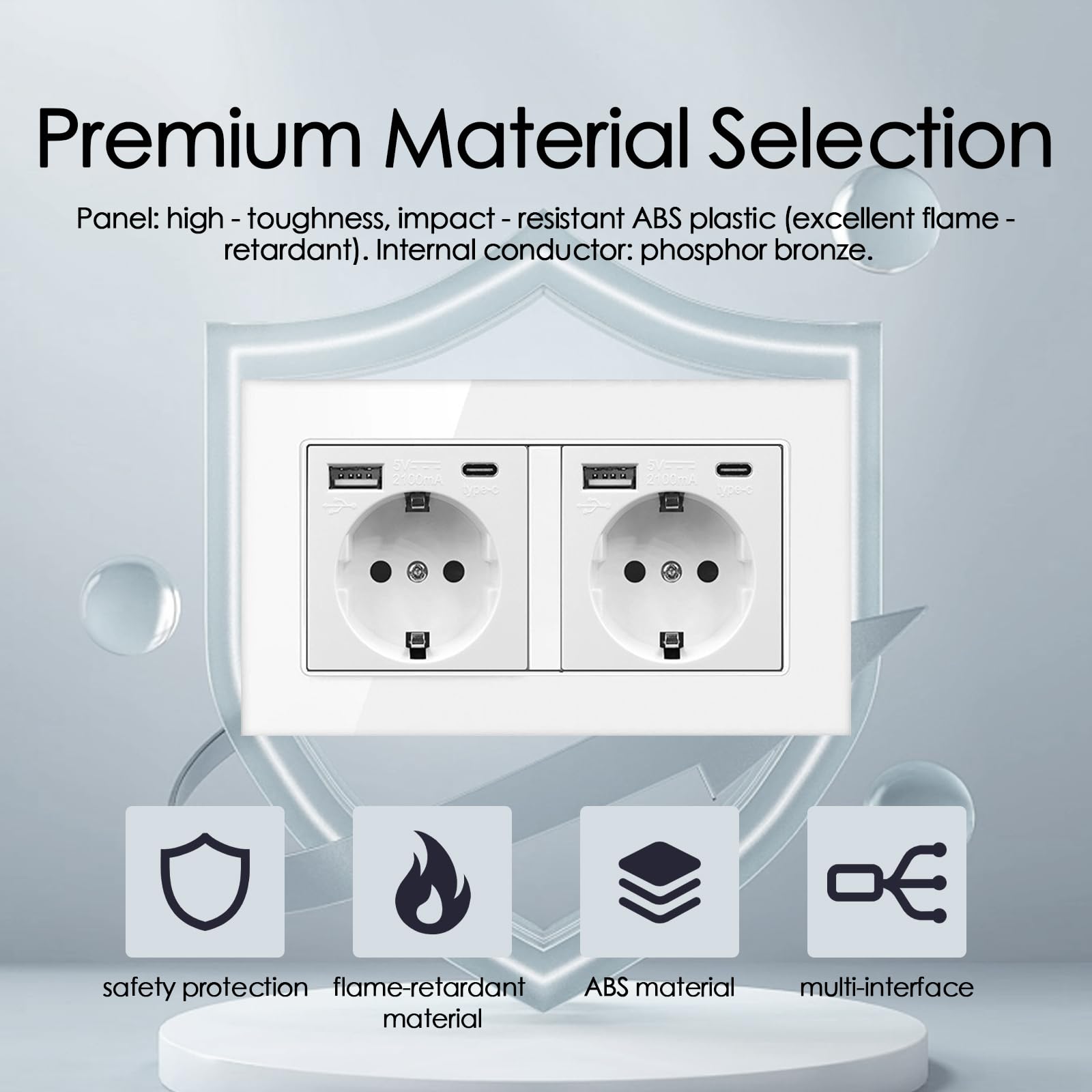 Aexit US AU EU UK Presa 10A 250V Presa elettrica a parete ID: 462398