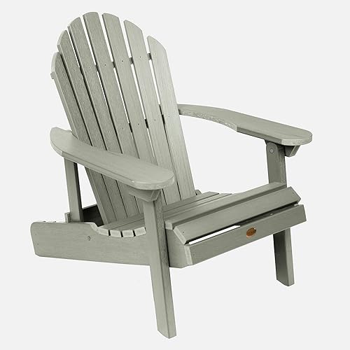 highwood Hamilton - Silla Adirondack plegable y reclinable fabricada en Estados Unidos, tamaño adulto, eucalipto