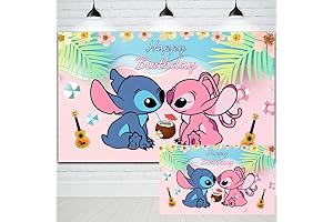 Stitch and Angel Tropical Birthday Decorations