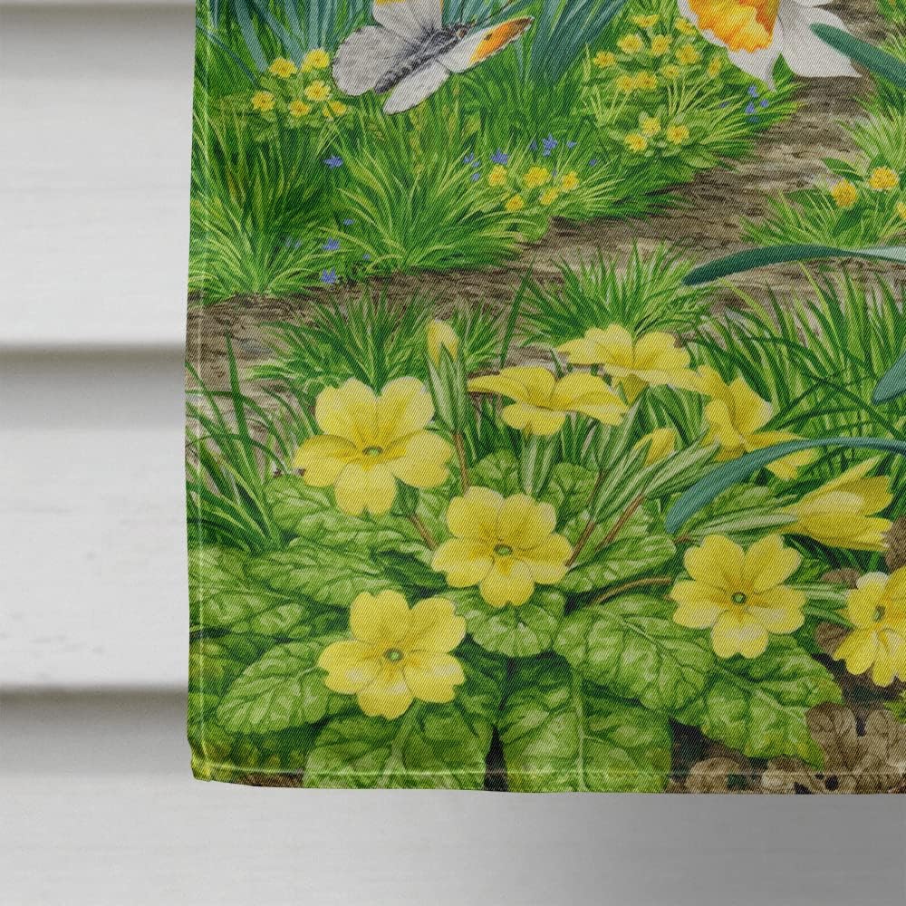 Caroline's Treasures ASAD778CHF Spring Flowers by Sarah Adams House Flag Large Porch Sleeve Pole Decorative Outside Yard Banner Artwork Wall Hanging, Polyester, House Size, Multicolor