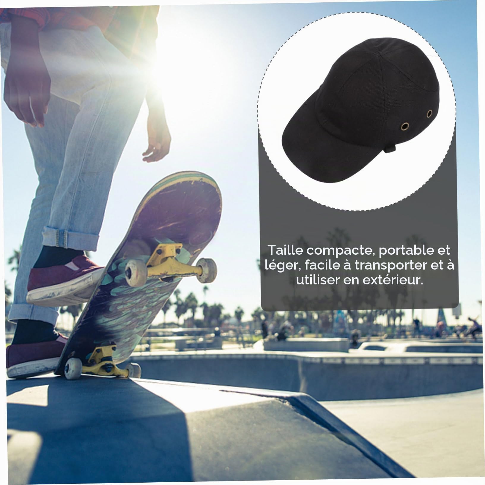 Casquette Anti Heurt Réglable Casque De Sécurité Léger Compact pour Chantier Cyclisme Et Activités Extérieures Unisexe
