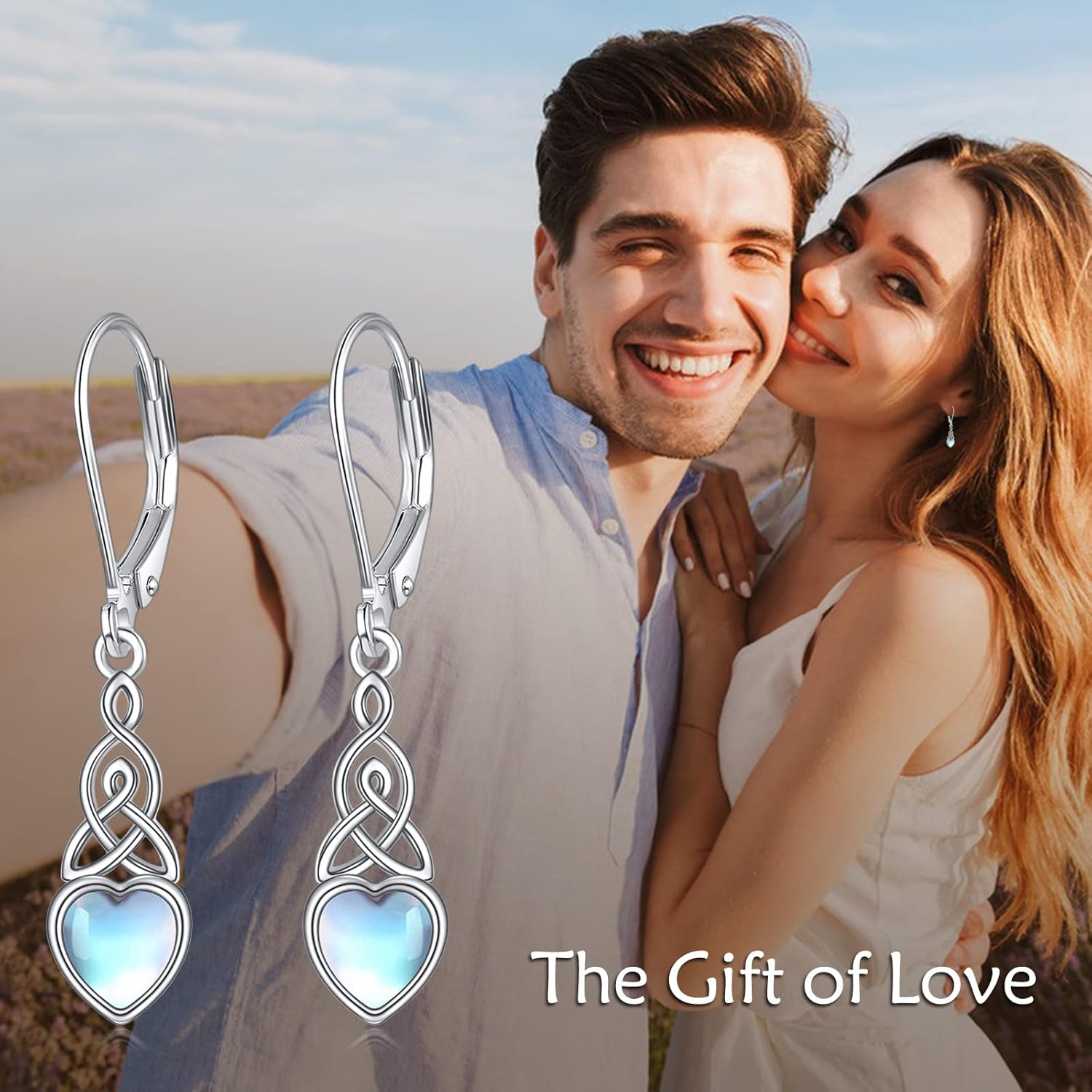 YFN Sterling Silver Celtic Knot Dangle Earrings Good Luck Irish Celtic Knot Leverback Dangles Earrings for Women - Image 3