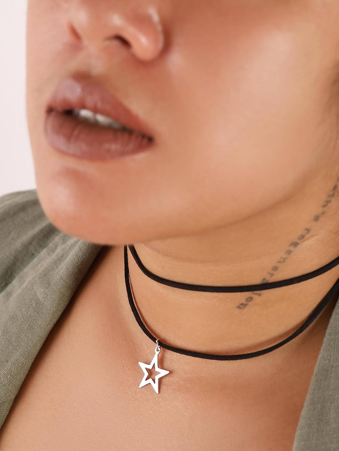 Sacina Gothic Boho Layered Star Choker Necklace, Black Choker, Boho Gothic Necklace, Christmas Jewelry Gift for Women - Image 2