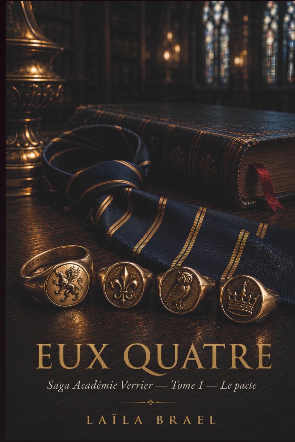 EUX QUATRE: Un reverse harem dark academia français: Roman polyamour, harem inversé, slow burn collectif: 4 héritiers, romance interdite, jalousie, élite parisienne - Saga Académie Verrier