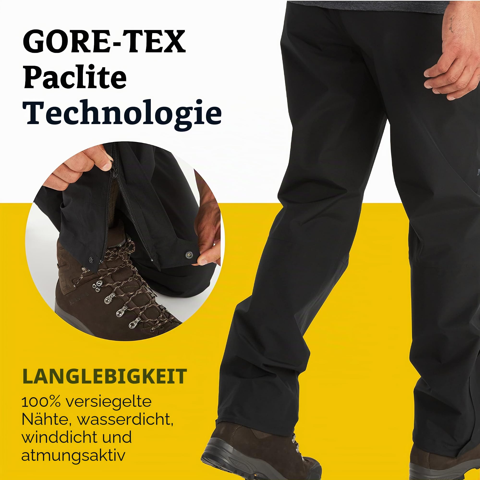 Marmot Herren Minimalist Pant, wasserdichte Gore-Tex Regenhose, Winddichte Wanderhose, Atmungsaktive Regenkleidung Zum Wandern Und Trekking