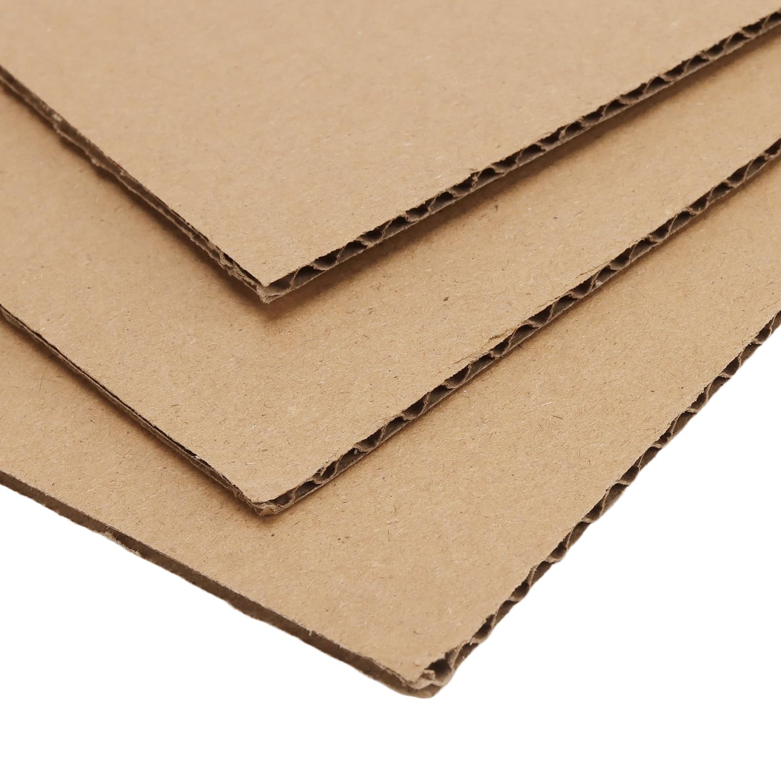 Carton ondulé 30 x 40 cm, Lot de 60 feuilles, Kraft pour emballage et loisirs créatifs