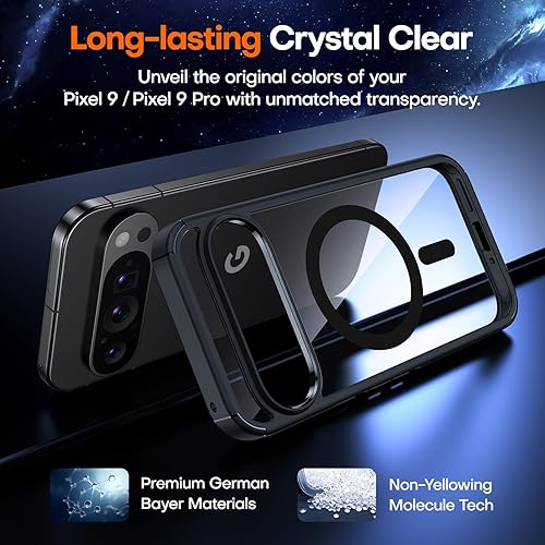 Miniatura 5 de TAURI Funda 5 en 1 para Pixel 8 Pro, no amarillenta con 2 protectores de pantalla de película de poliuretano termoplástico + 2 protectores de lente