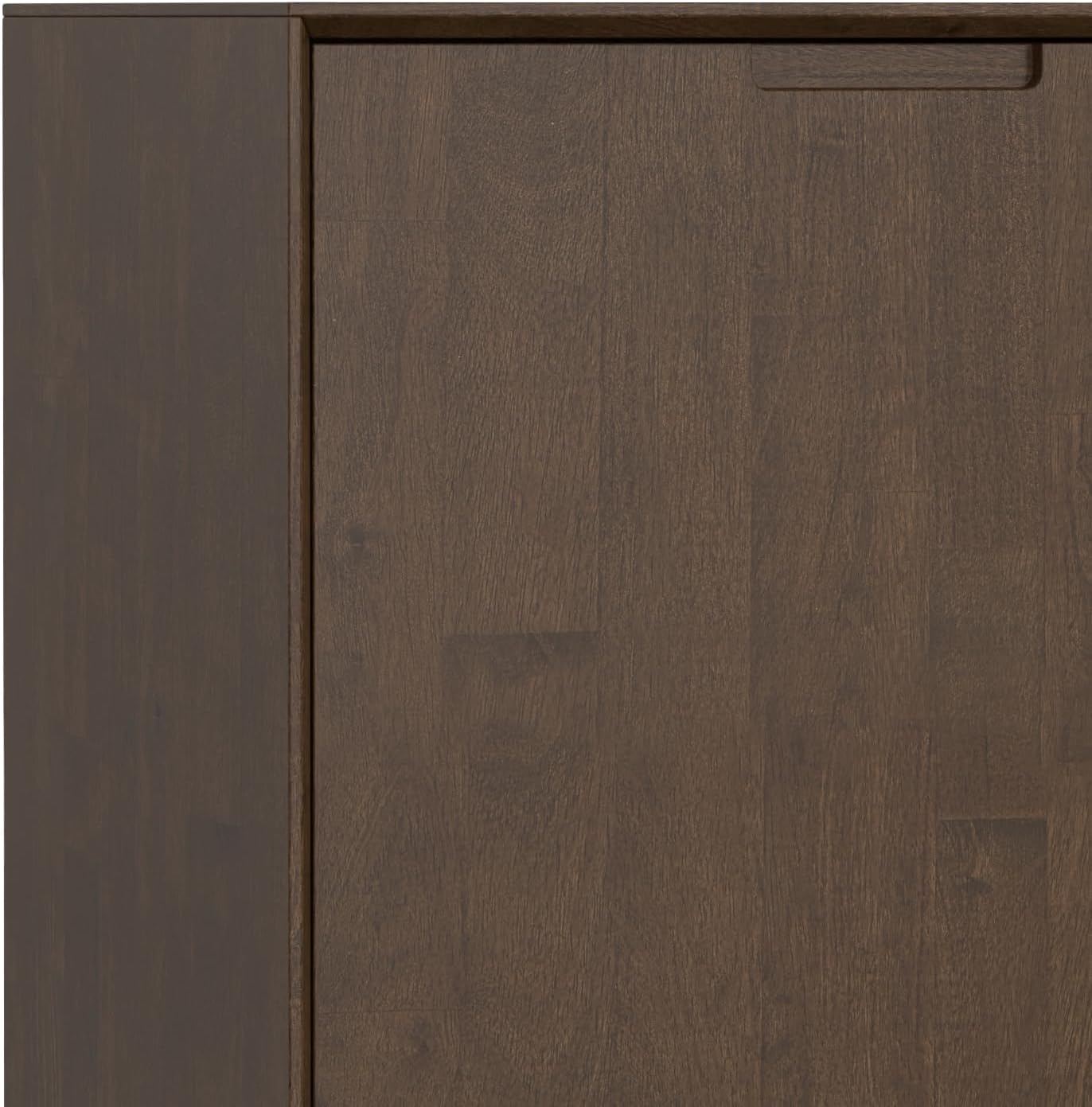 SIMPLIHOME Banting Buffet - 58 inch Wide Solid Wood 3-Door Sideboard Buffet in Walnut Brown, Modern Industrial Cabinet for Dining Room or Kitchen with Adjustable Shelves and Metal Base
