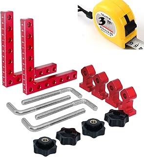 90° Positioning Squares Right Angle Clamps 5.5" x 5.5"(14 x 14cm) Corner Clamp Right Angle Clamp，Aluminum Alloy Woodworking Carpenter Corner Clamping Square Tool for Wood Working Tools And Equipment