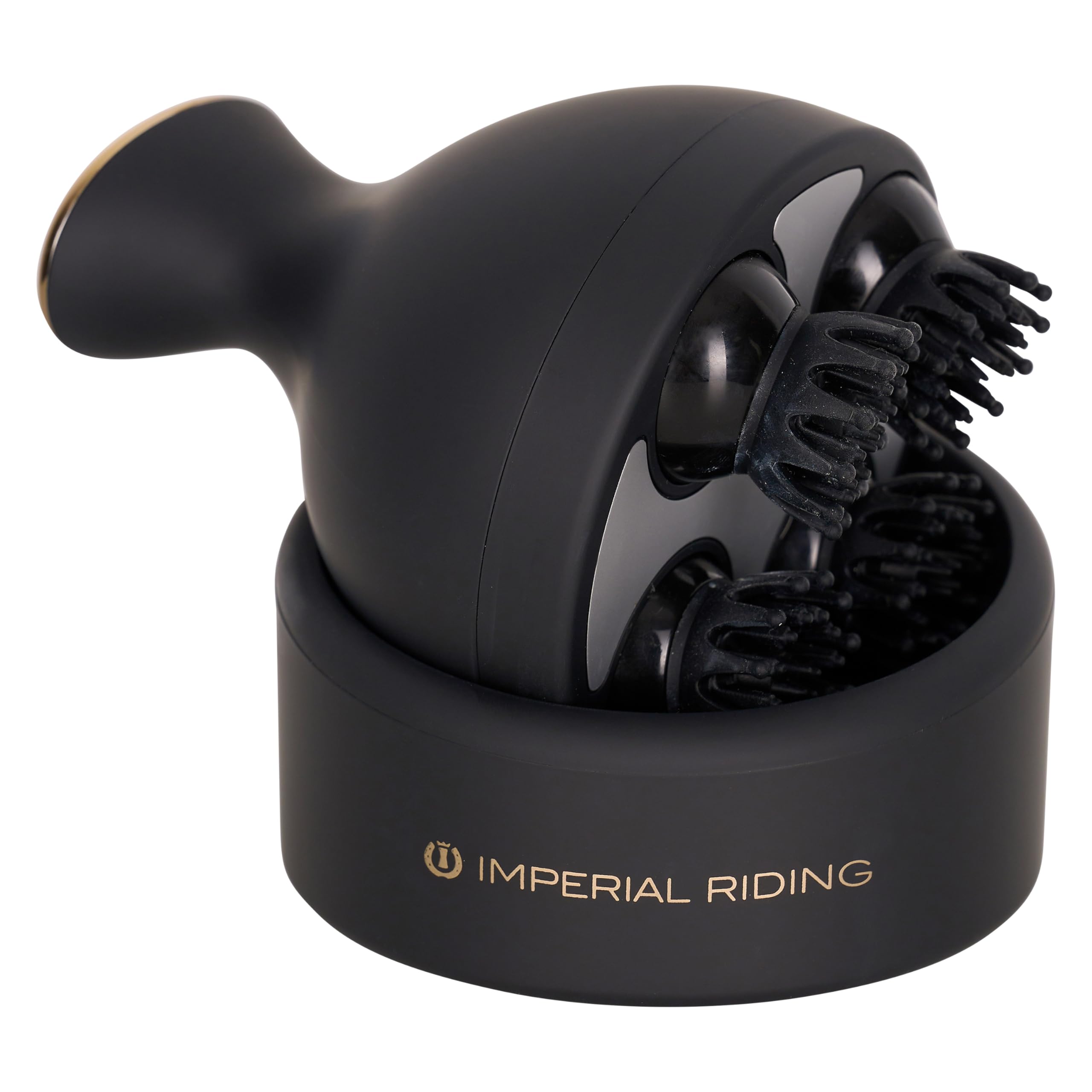 Imperial Riding Grooming & Relaxation IRH Volta - Cepillo eléctrico con Cabezales giratorios para Masaje, Resistente al Agua, para el Aseo, relajación y Bienestar, Color Negro