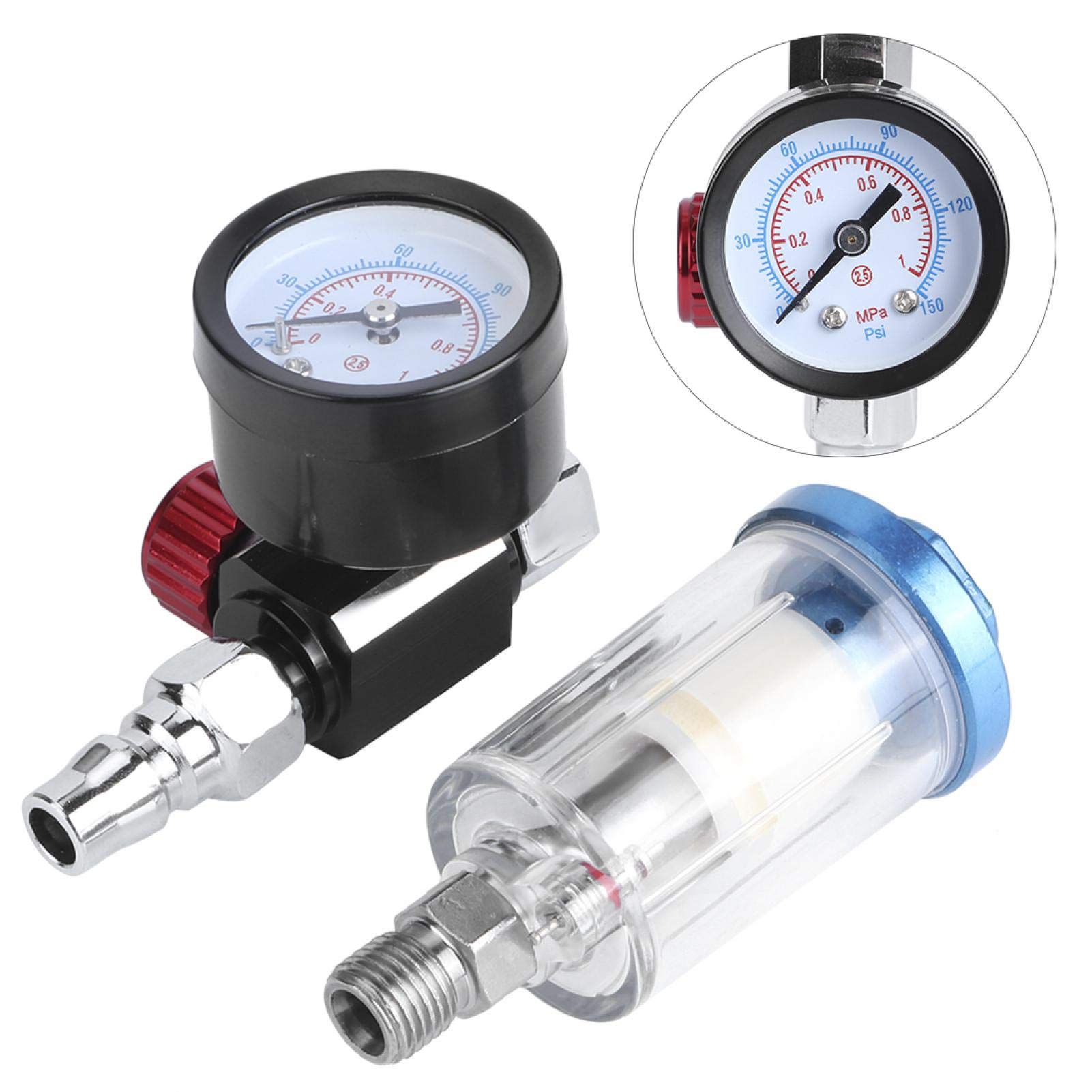 Regolatore Pressione Aria Con Manometro - Per Pistole A Spruzzo Pneumatiche - Foto 4