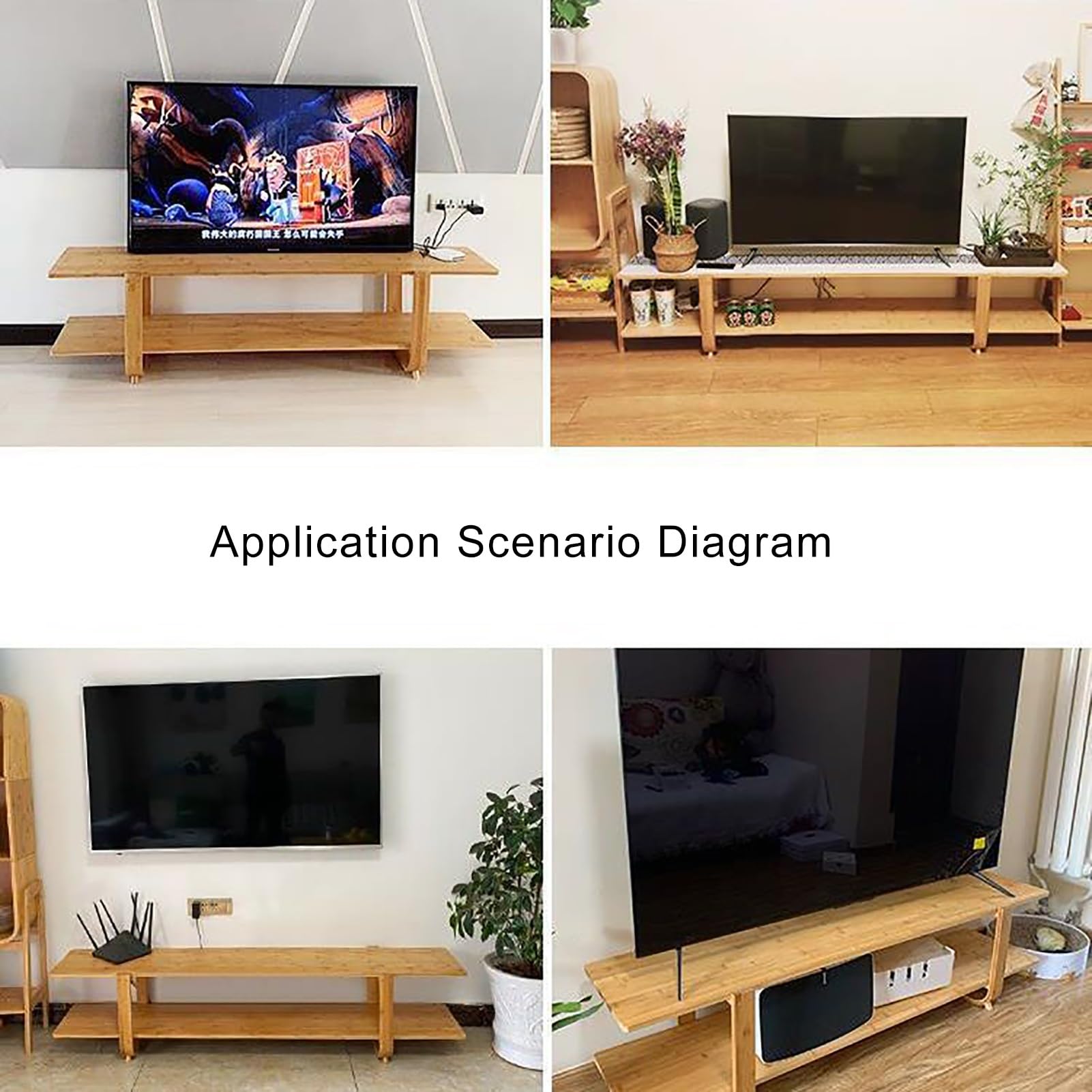 Amazon｜テレビボード 竹 テレビ台 65インチまでのテレビ用