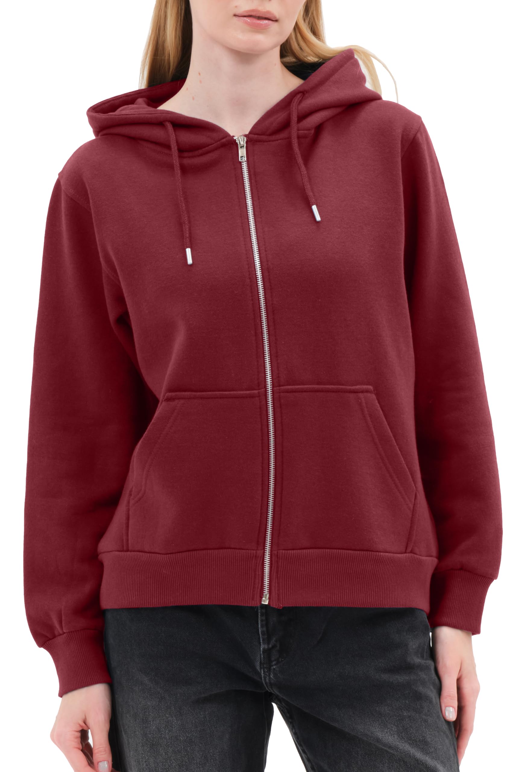 Smith & Solo Hoodie Damen – Kapuzenpullover Frauen Baumwolle Long, mit Kapuze Pullover Sweatshirt Rundhals, Slim Fit Freizeit Sport Langarmshirt, Hoodies Training - Pulli Streetwear