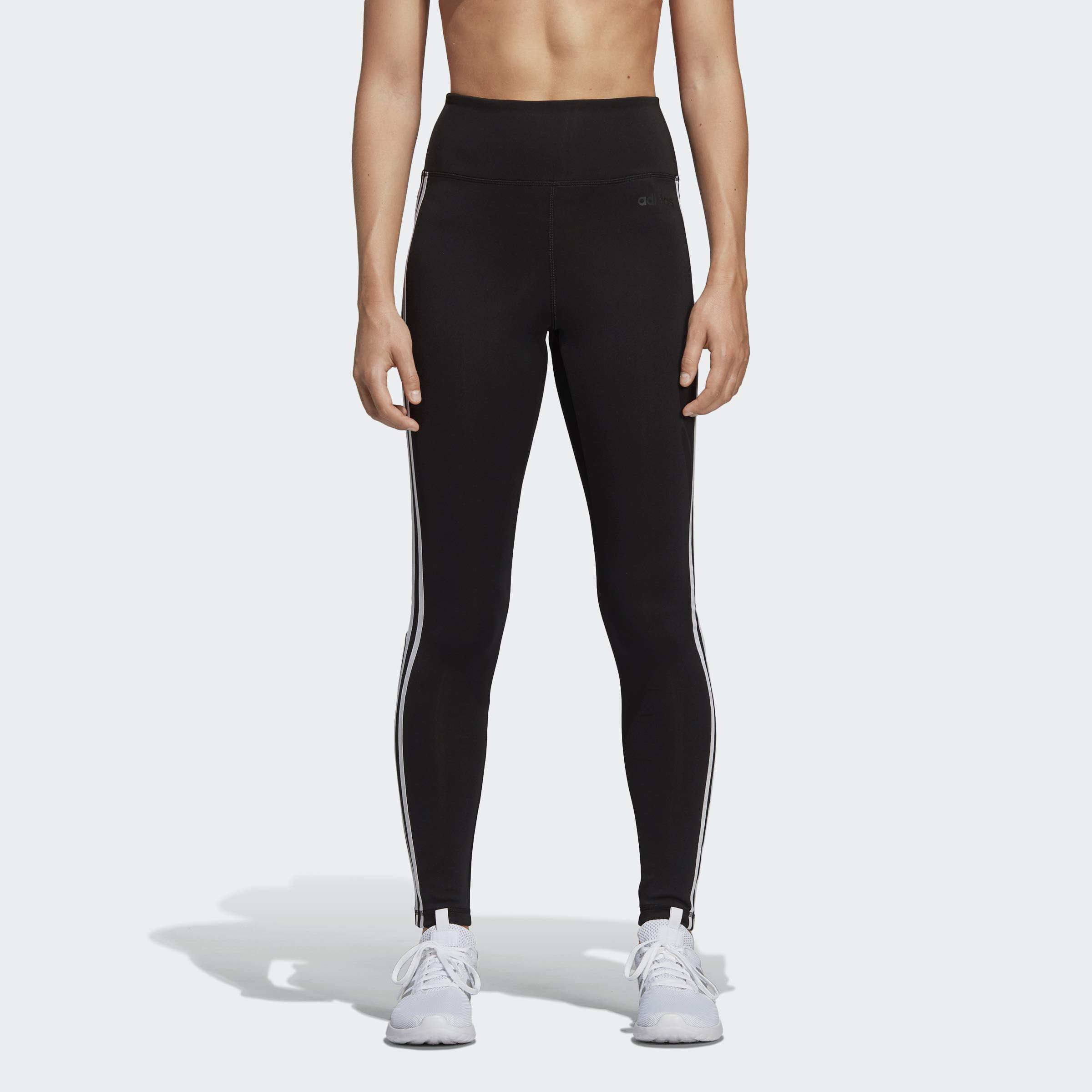 adidas Women's Designed 2 Move 3-Stripes High-Rise Long Tights