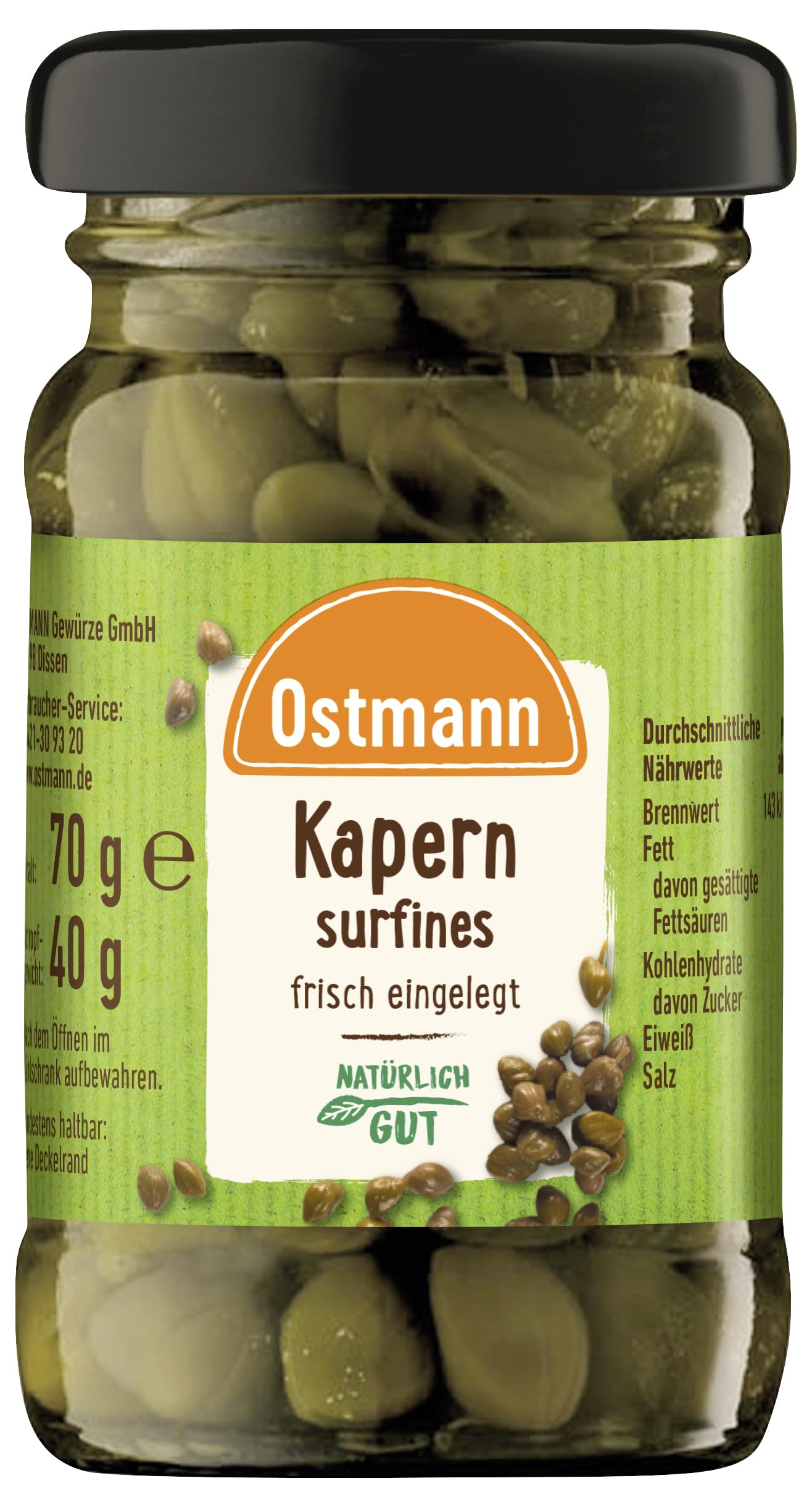 Ostmann Gewürze - Kapern in Lake eingelegt