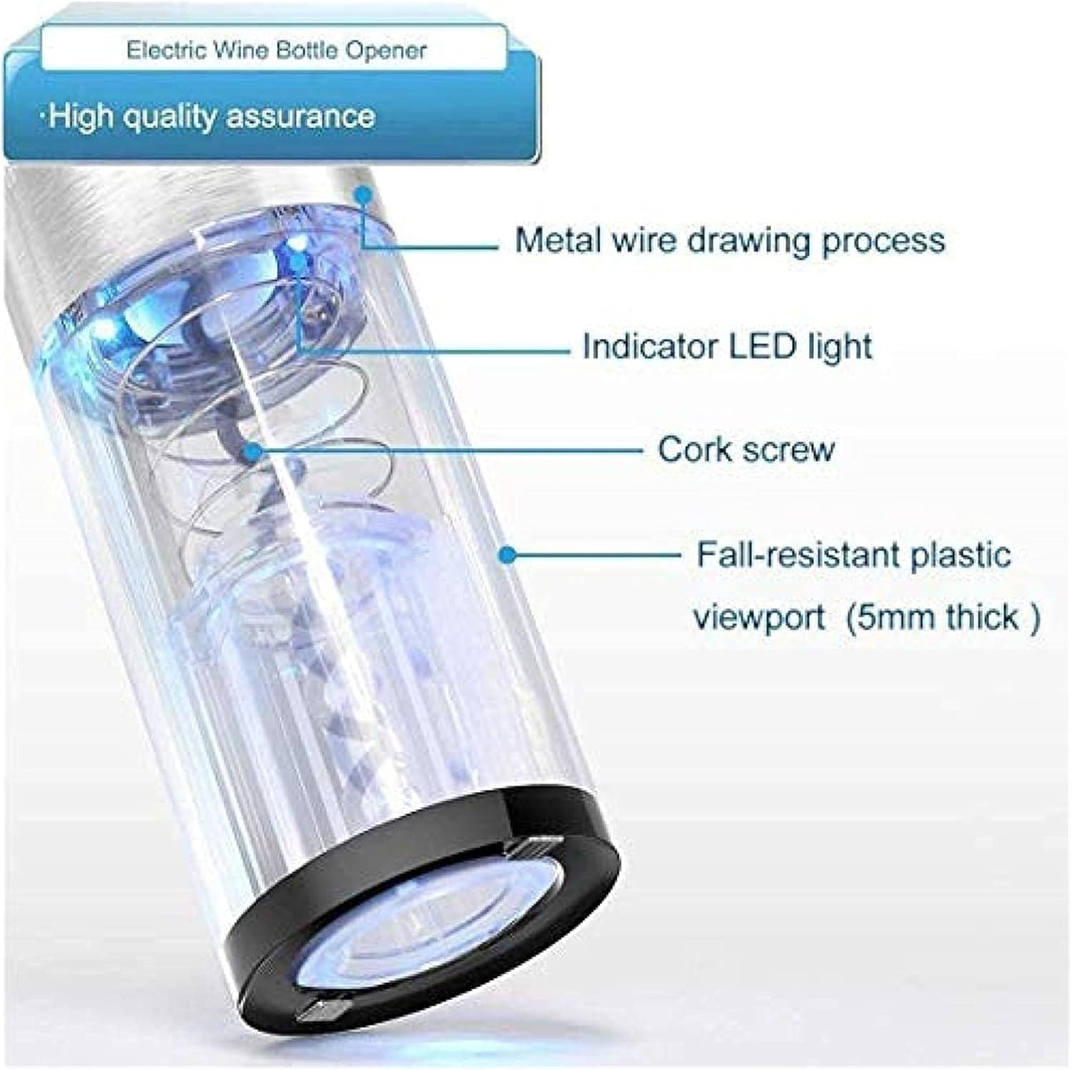 Electric Wine Bottle Opener kit Rechargeable Automatic Corkscrew contains Foil Cutter Vacuum Stopper and Wine Aerator Pourer with USB Charging Cable for Wine Lover 4-in-1 Gift Set