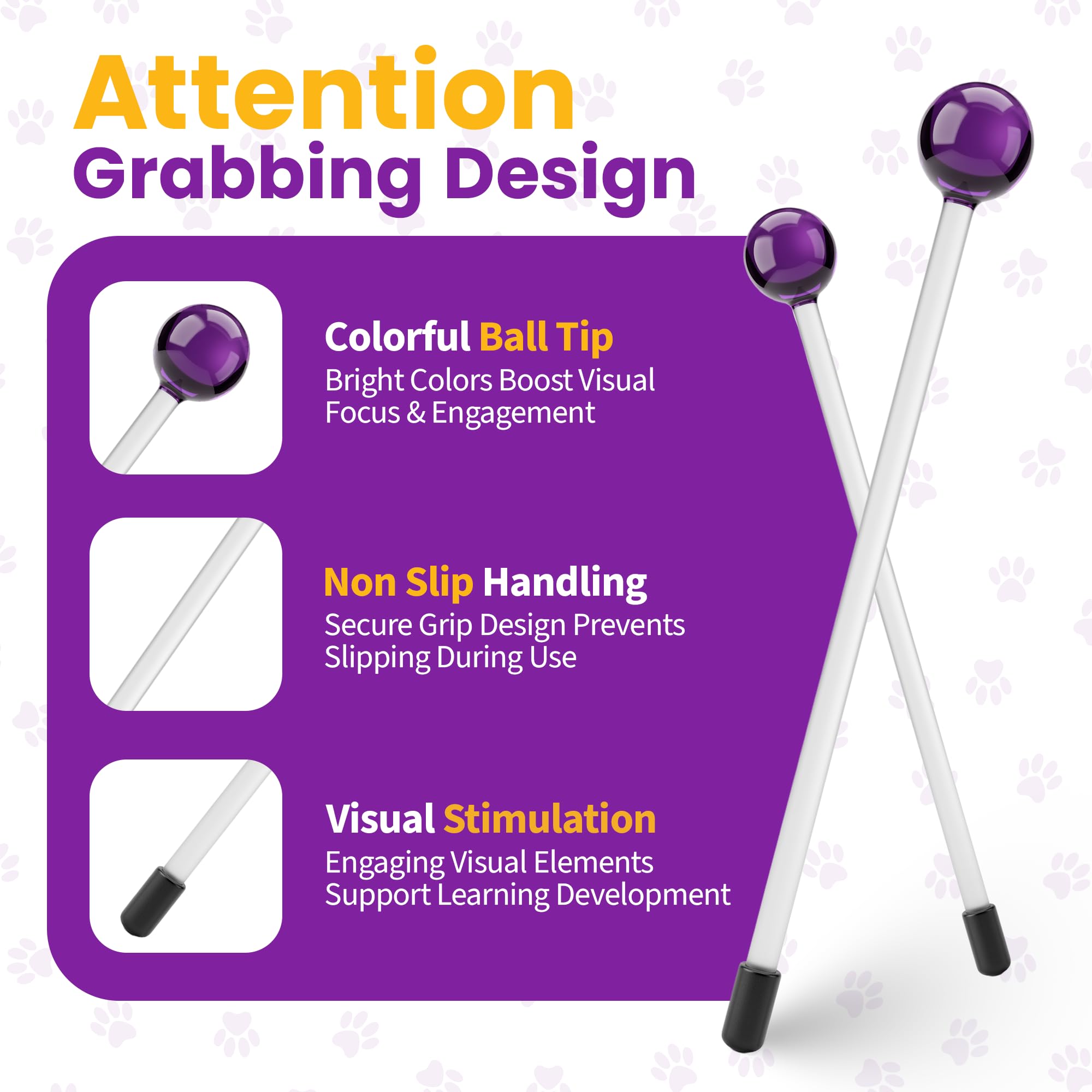 Karen Pryor Lollipop Target Stick para entrenamiento eficaz de clic, color morado y lila