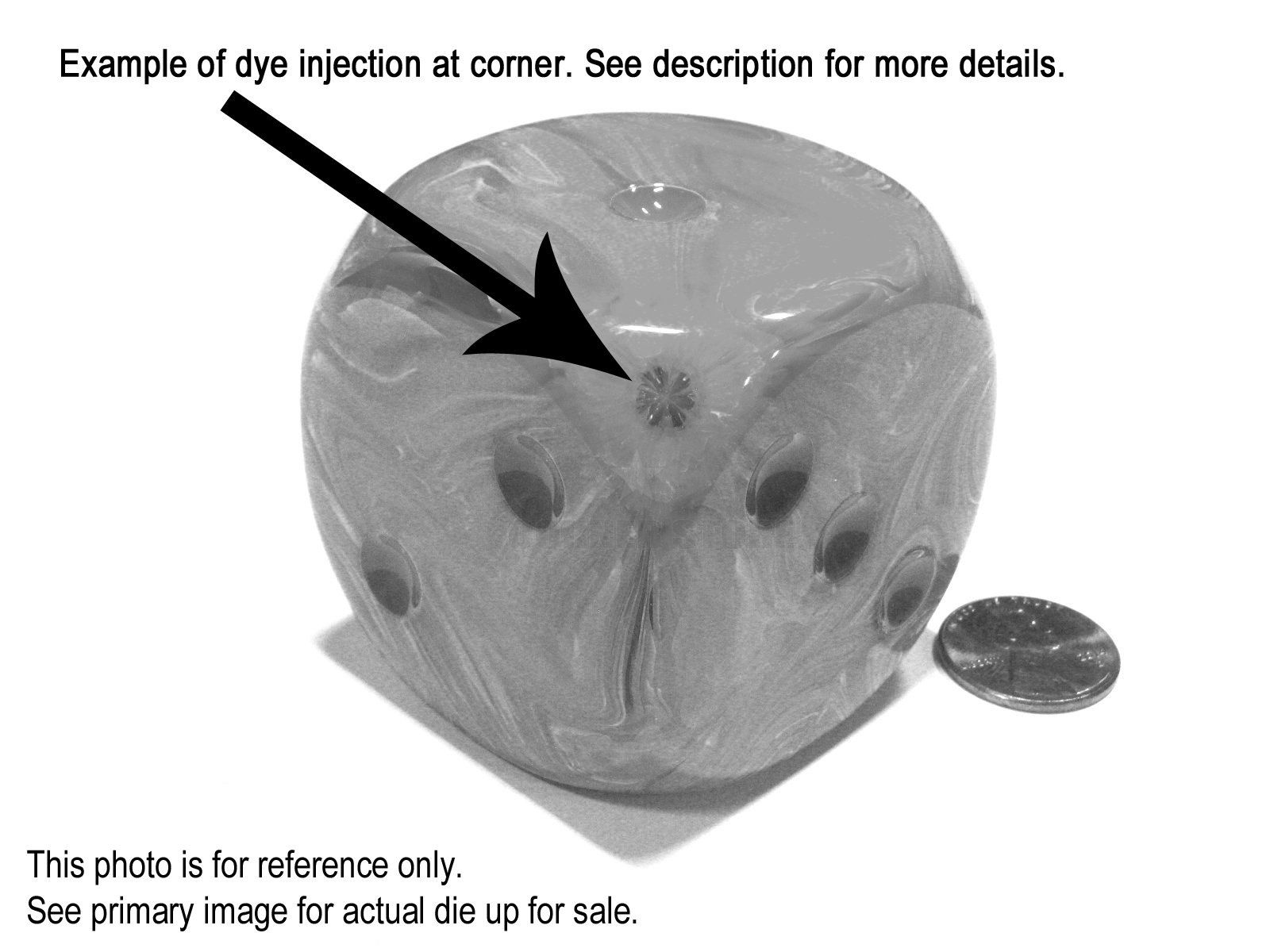 Purple Vortex With Gold Pips 50mm (2in) D6 Die Chessex