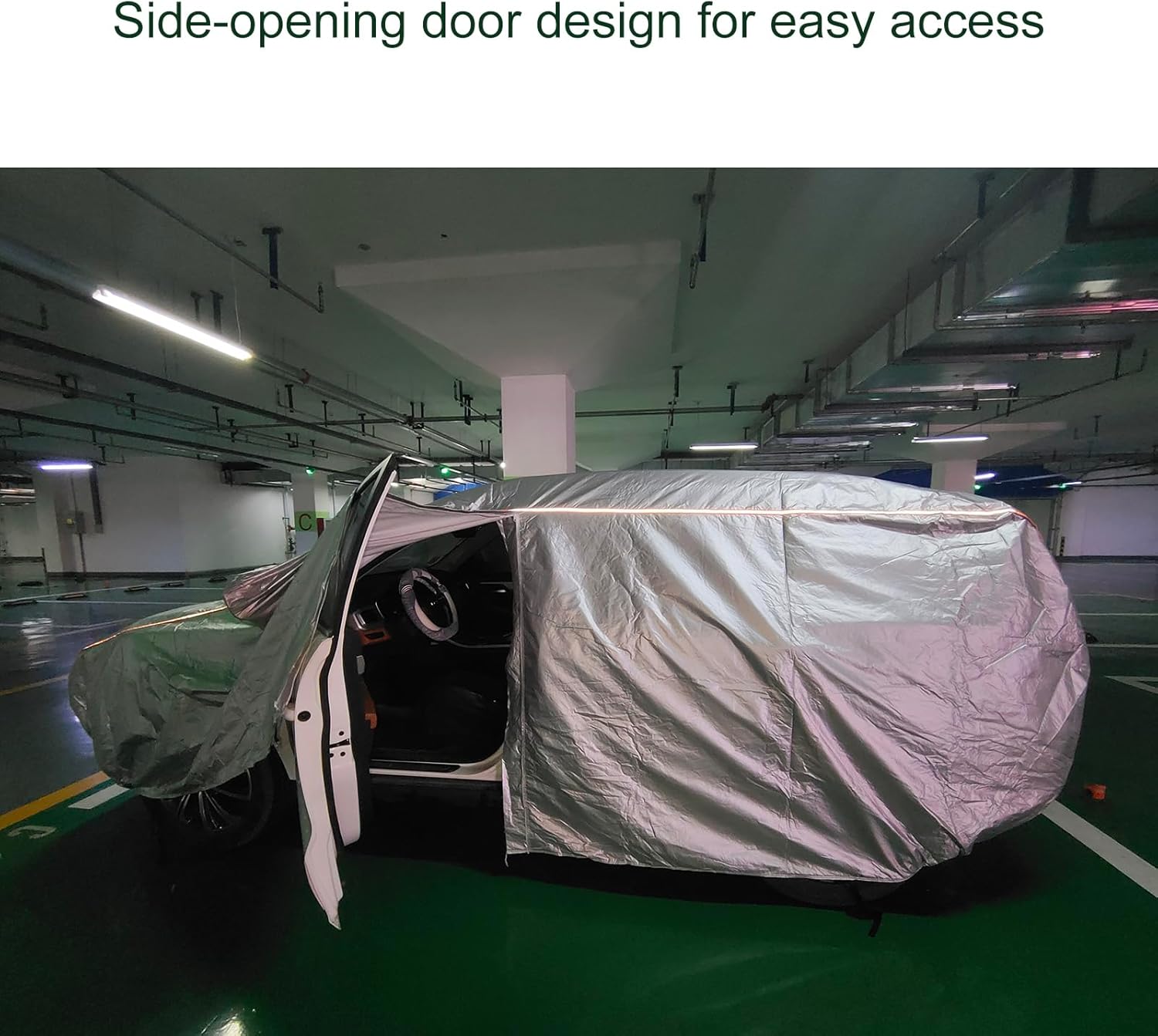 自動車カバー ルノー ロデオと互換性があり、日よけ、防水、防雪、防凍、サイドドアファスナー付き四季対応の車外フルカバーです