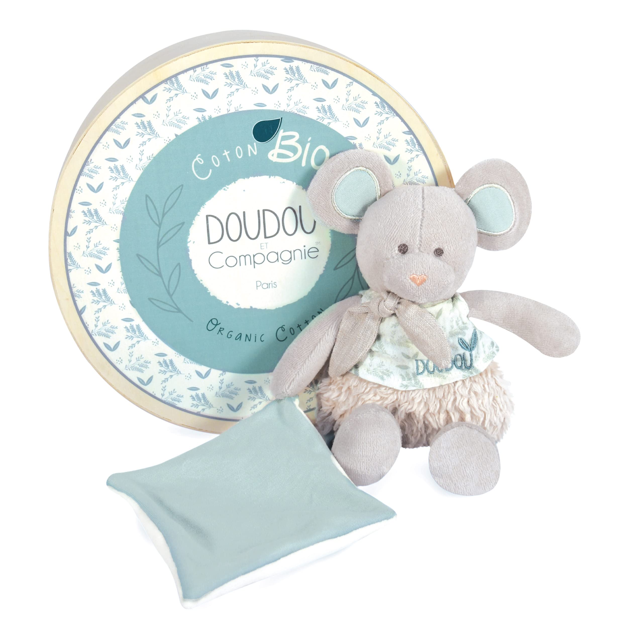 Doudou Et Compagnie - Doudou Mouse - Doudou Bio - Grigio - 22 Cm - Doudou Botanic Bio - DC3967-image