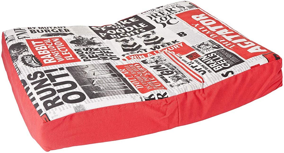 Couchage rectangulaire News 60x50 cm : lit déhoussable et tapis rembourré pour petit chien