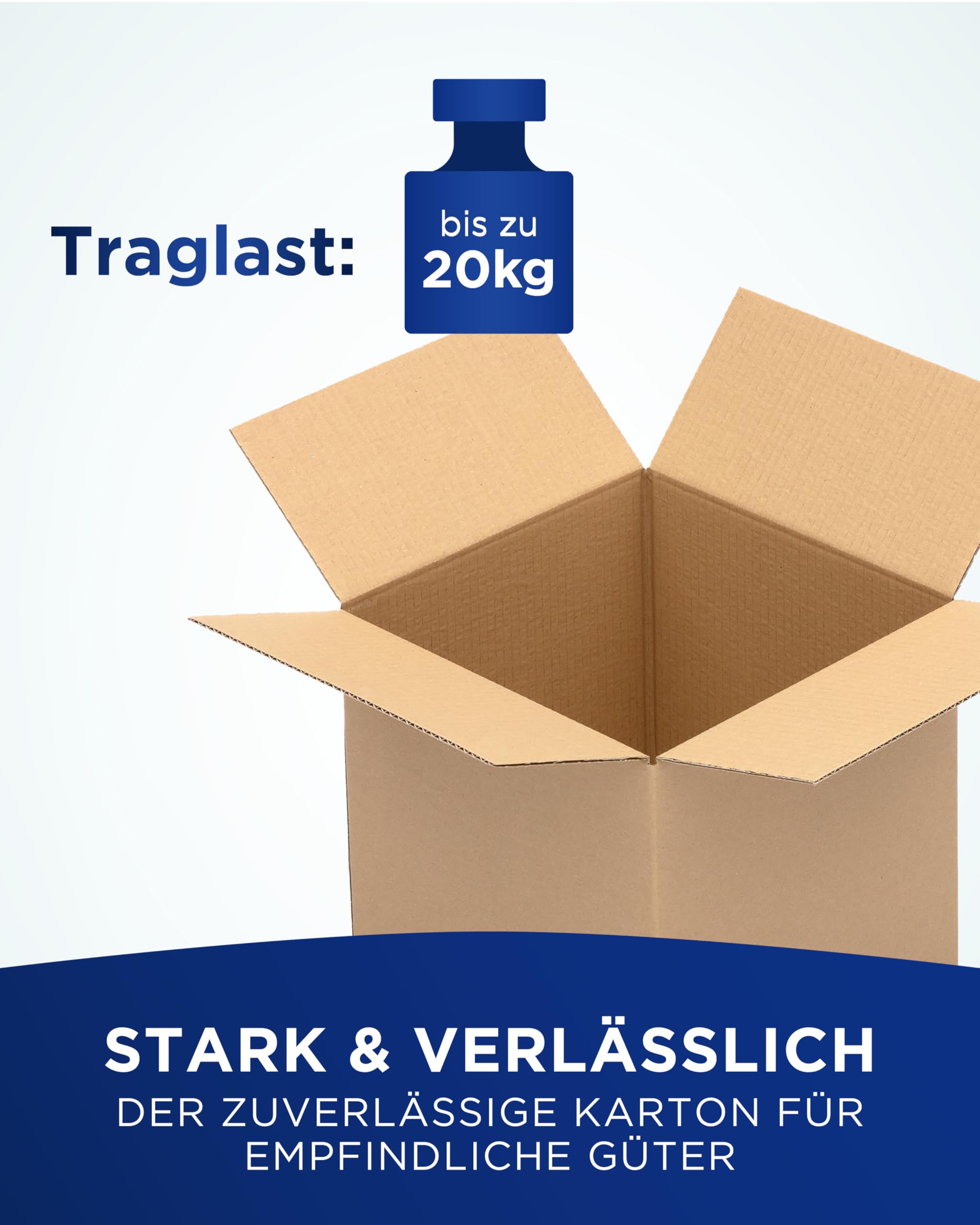 KK Verpackungen Versandkartons 250 x 250 x 250 mm Braun 1-wellig (Außenmaß 256 x 256 x 262 mm) | 75 Stück, Faltkartons Kartons geeignet für Versand als DHL Paket DPD Hermes GLS Paketklasse S (KK16)