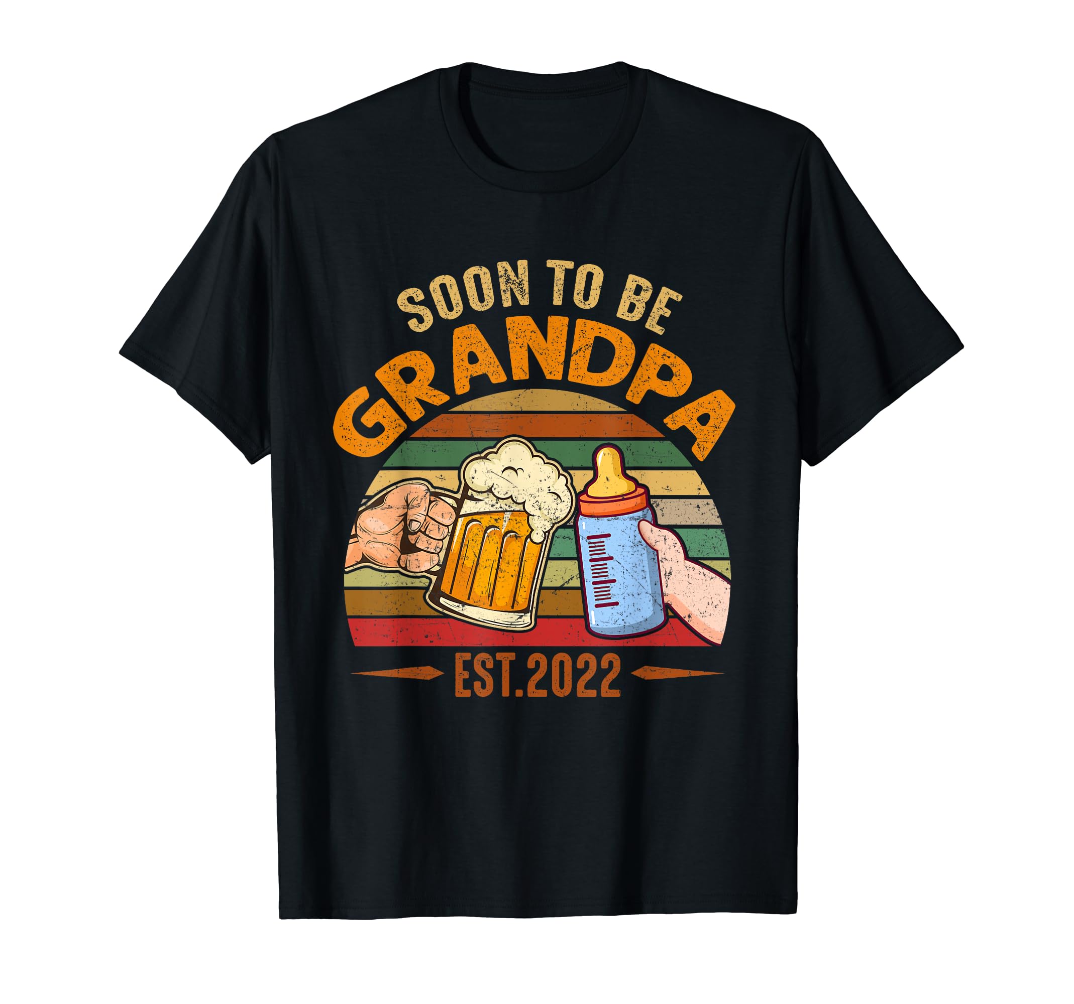 Vintage - Soon To Be Grandpa 2022 Fathers Day T-Shirt