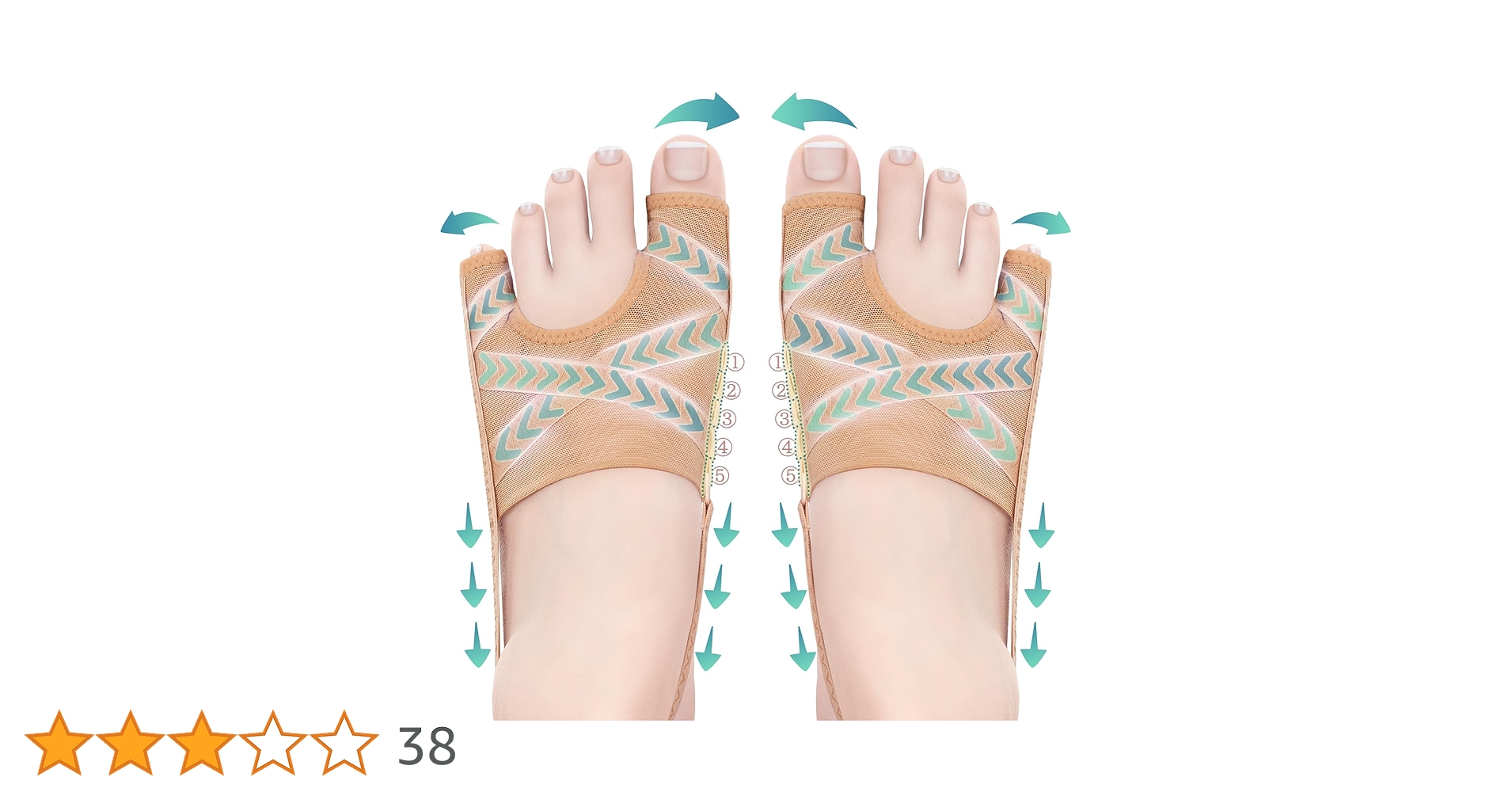 改良された薄型版の母趾 足指サポーター 外反母趾サポーター 男女兼用 imgrc0072620493.jpg