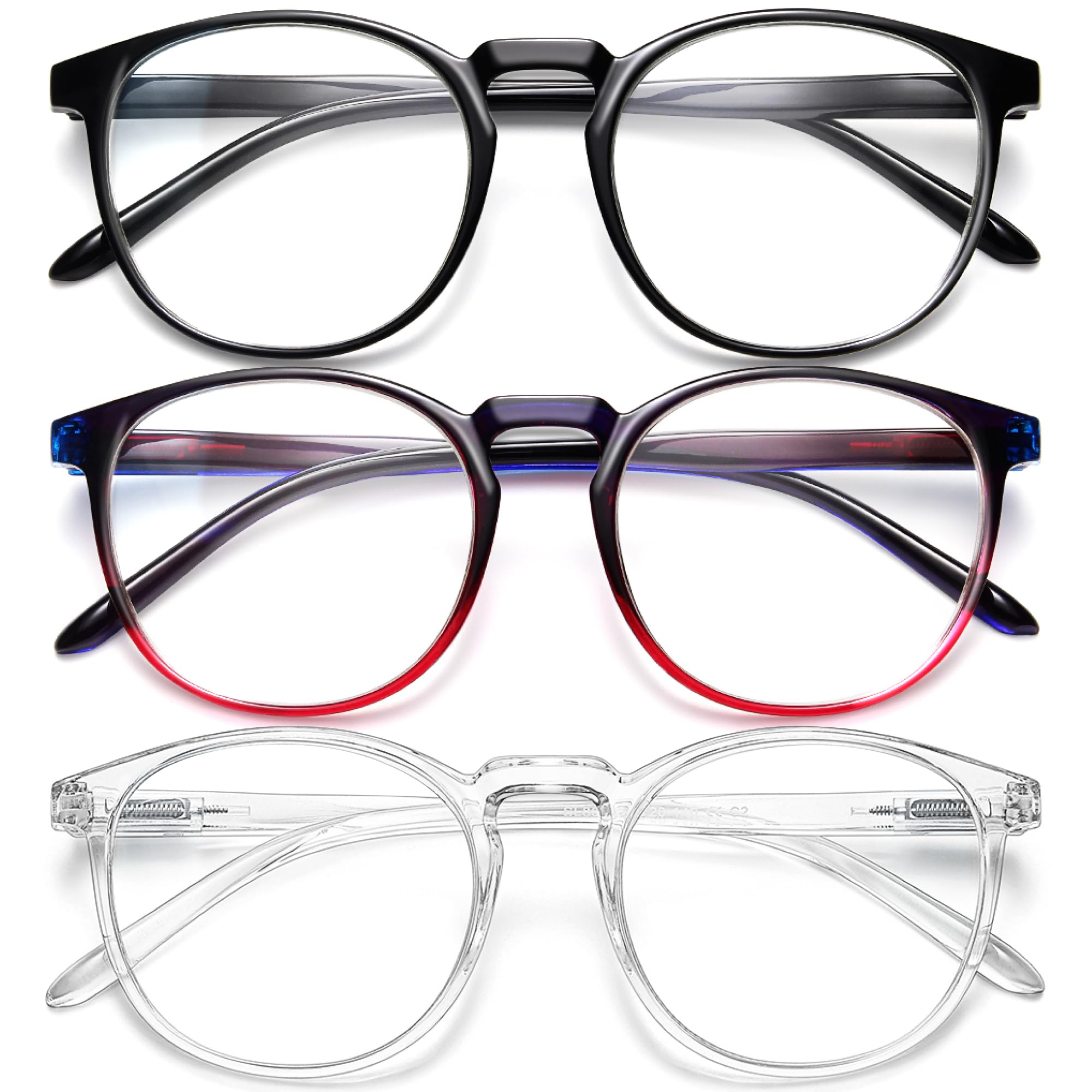 IBOANN Blue Light Blocking Glasses for Women - 3 Pack