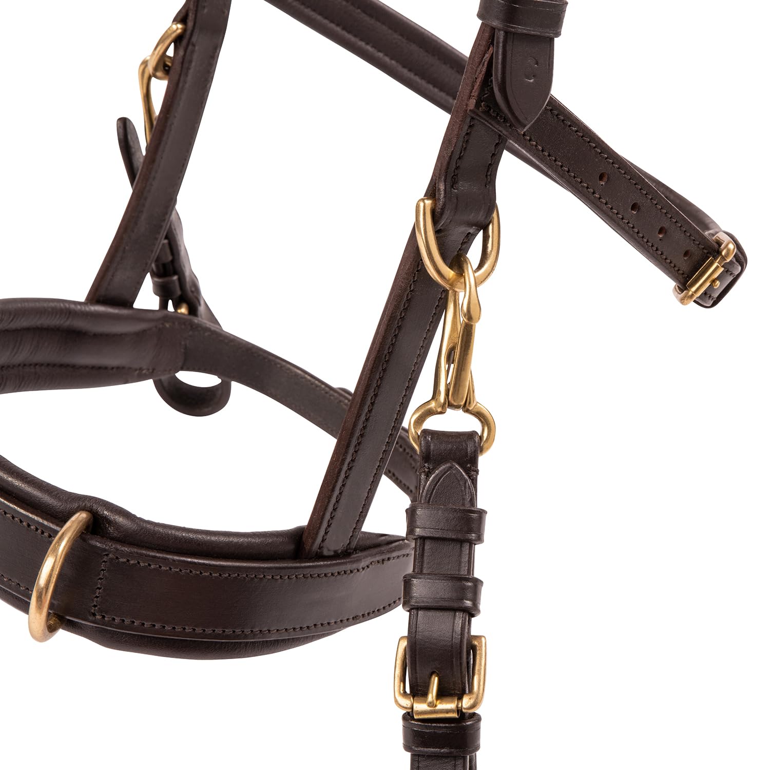 SUNRIDE Cavalcatura in Vera Pelle - con redini - Guida Delicata per Un Legame armonioso (COB, Marrone)