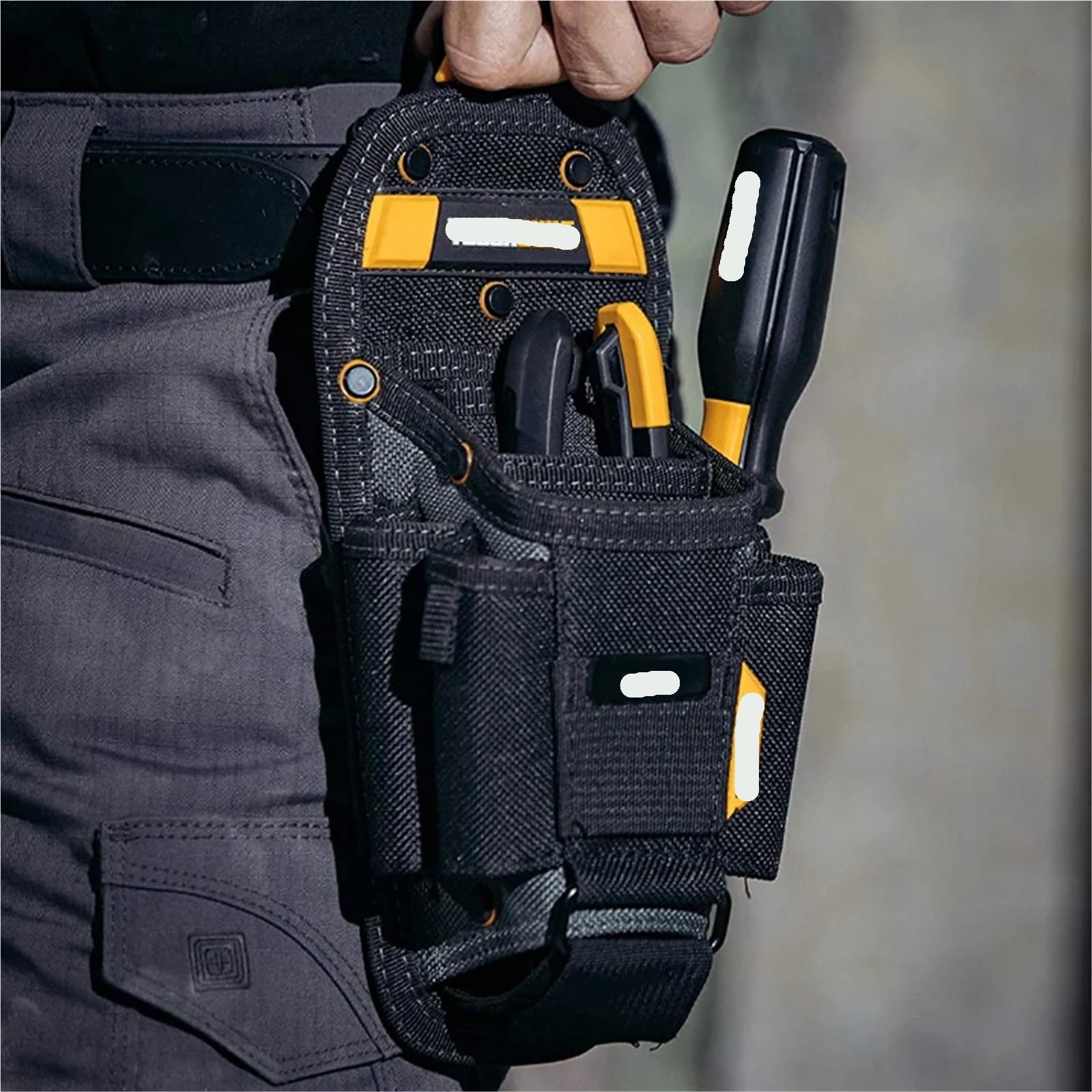 Bolsa de herramientas mediana poliéster con 7 bolsillos, bolsa for cinturón largas o cortas, delantal Para Carpintero Constructor