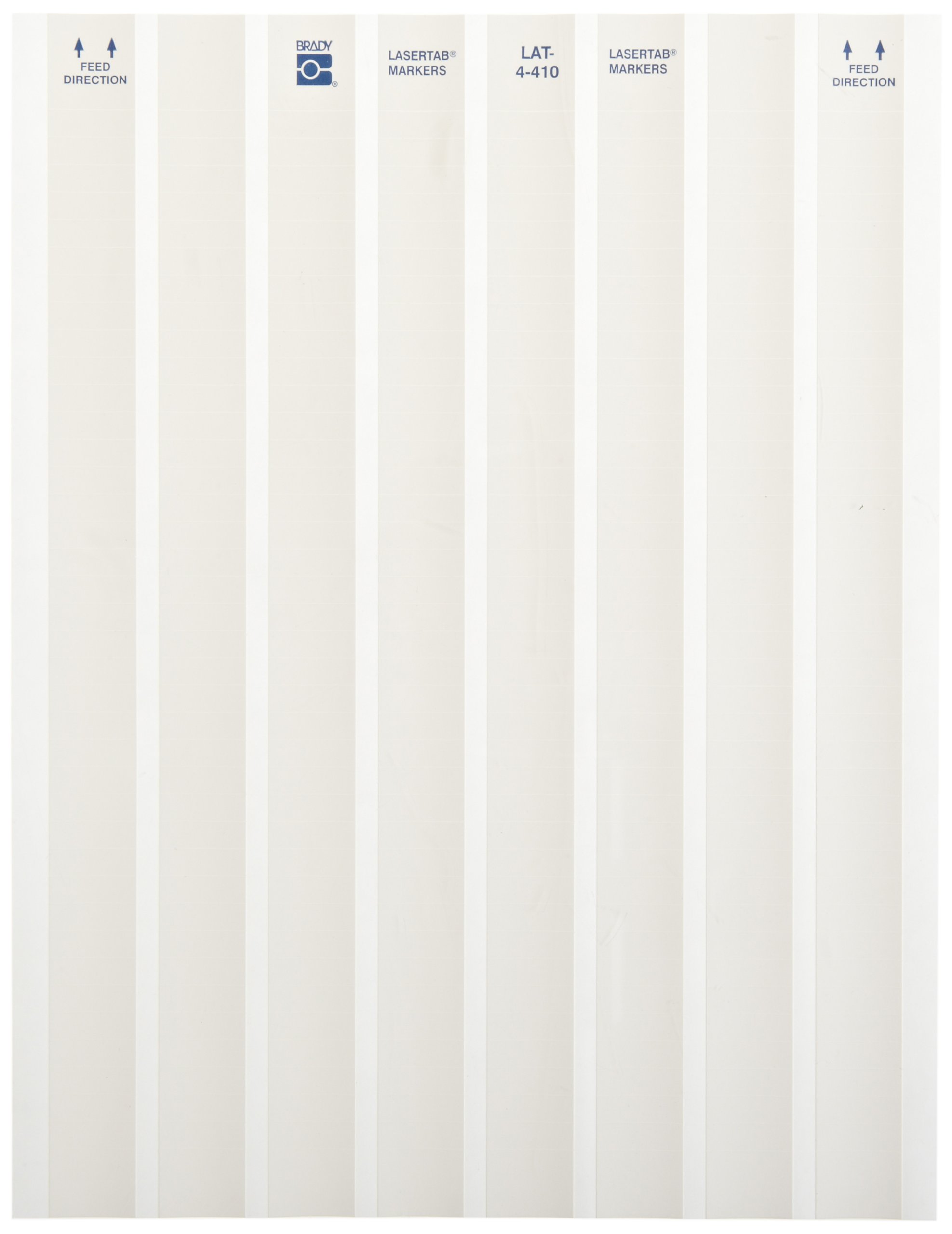 Brady LAT-4-410-10 0.8" Width x 0.25" Height, B-410 Tamper-Evident Polyolefin, Matte Finish White Laser Printable Labels (Pack of 10000)