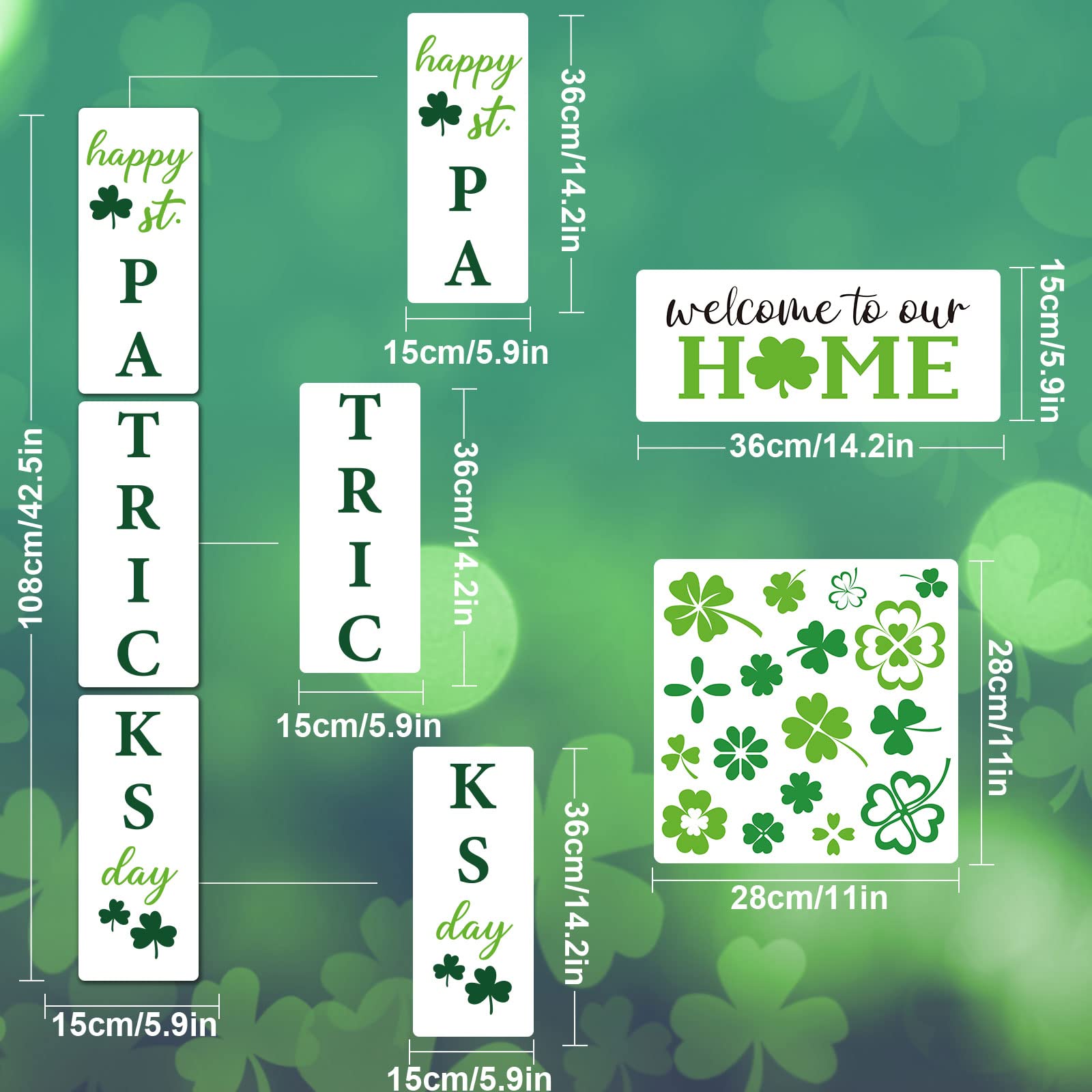 Whaline 12 Rollen St. Patrick's Day Band – Kleeblatt-Dekoband Für Basteln, Geschenke & Deko