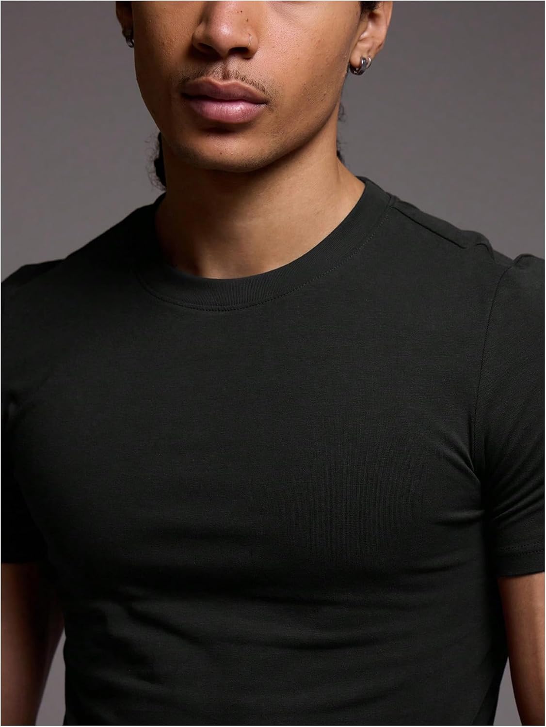 SOLY HUX Men's Short Sleeve T Shirt Muscle Slim Fitted Crewneck Tee Summer Basic Tops - Image 4