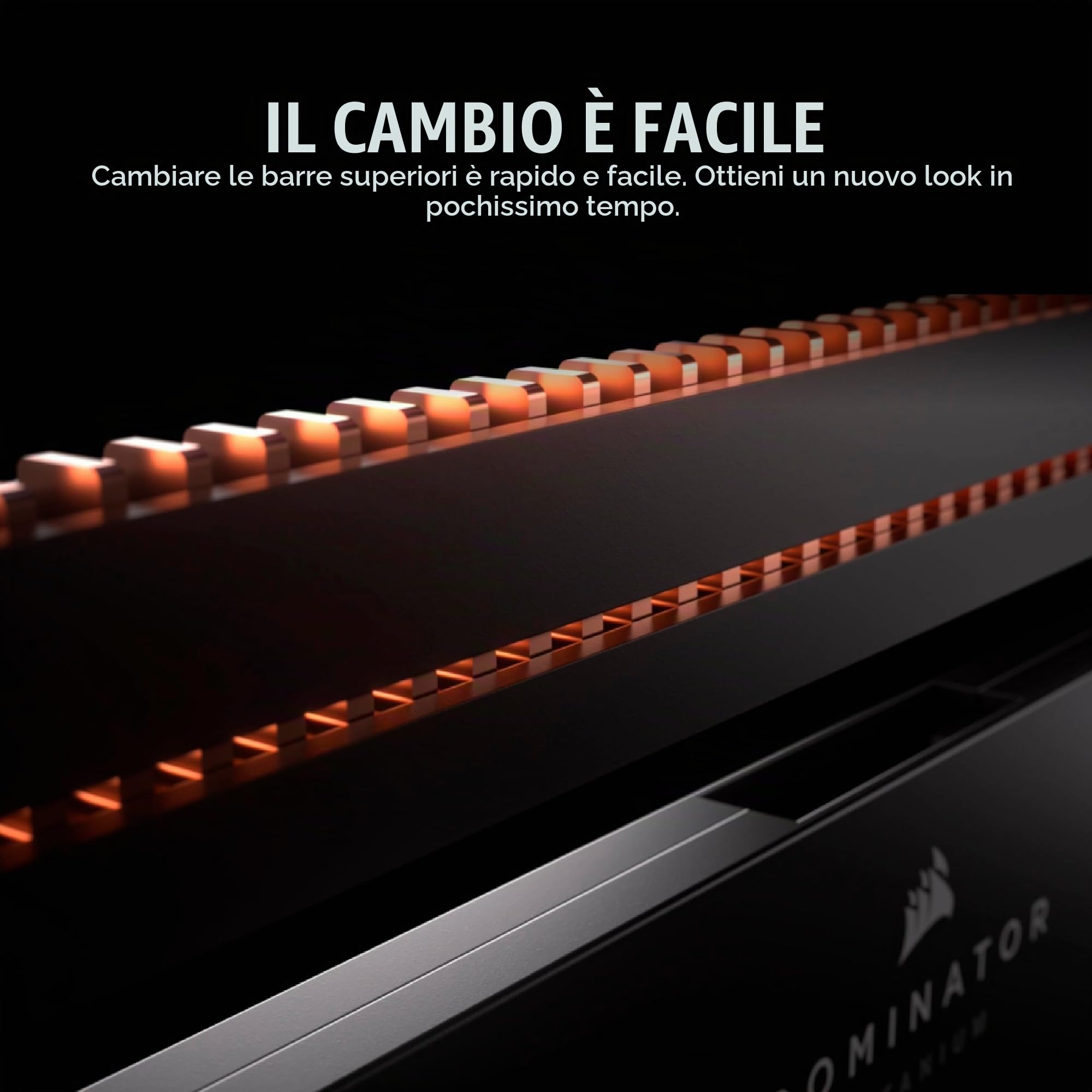 CORSAIR DOMINATOR TITANIUM RGB DDR5 RAM 2x Fin Kit di Accessori - Bianco (Senza Memoria Fisica)