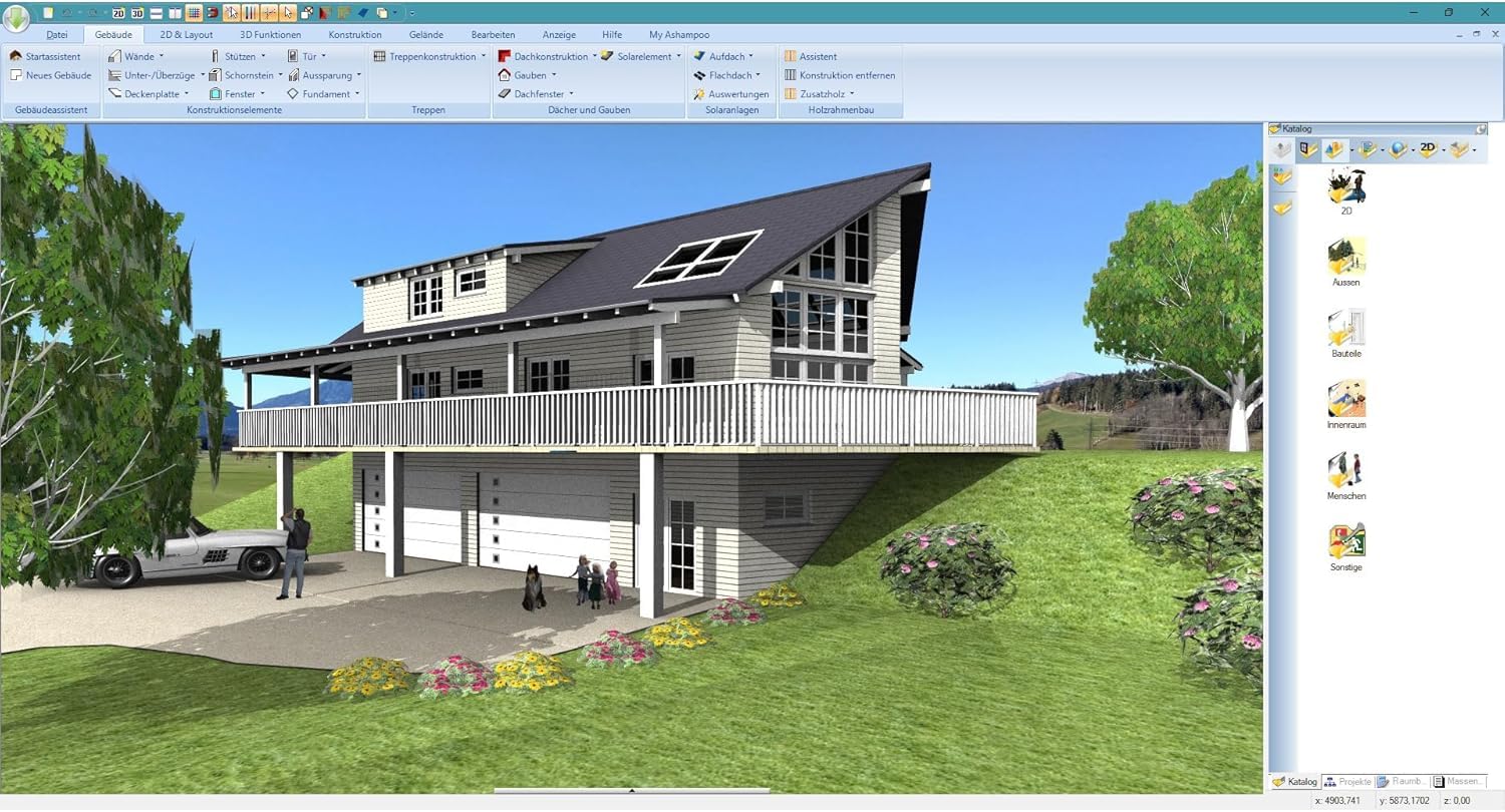 3D CAD 12 PRO - 2D und 3D Zeichenprogramm für Architekten - Hausplaner, Wohnungsplaner, technische Zeichnungen - Windows 11, 10