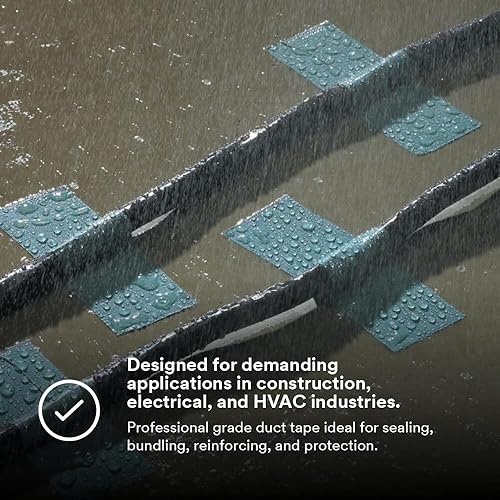 Miniatura 5 de 3M Performance Plus 8979 - Cinta adhesiva resistente, azul pizarra, 2.835in x 179.8ft, 12.1 mil, eliminación de limpieza de 6 meses, resiste los