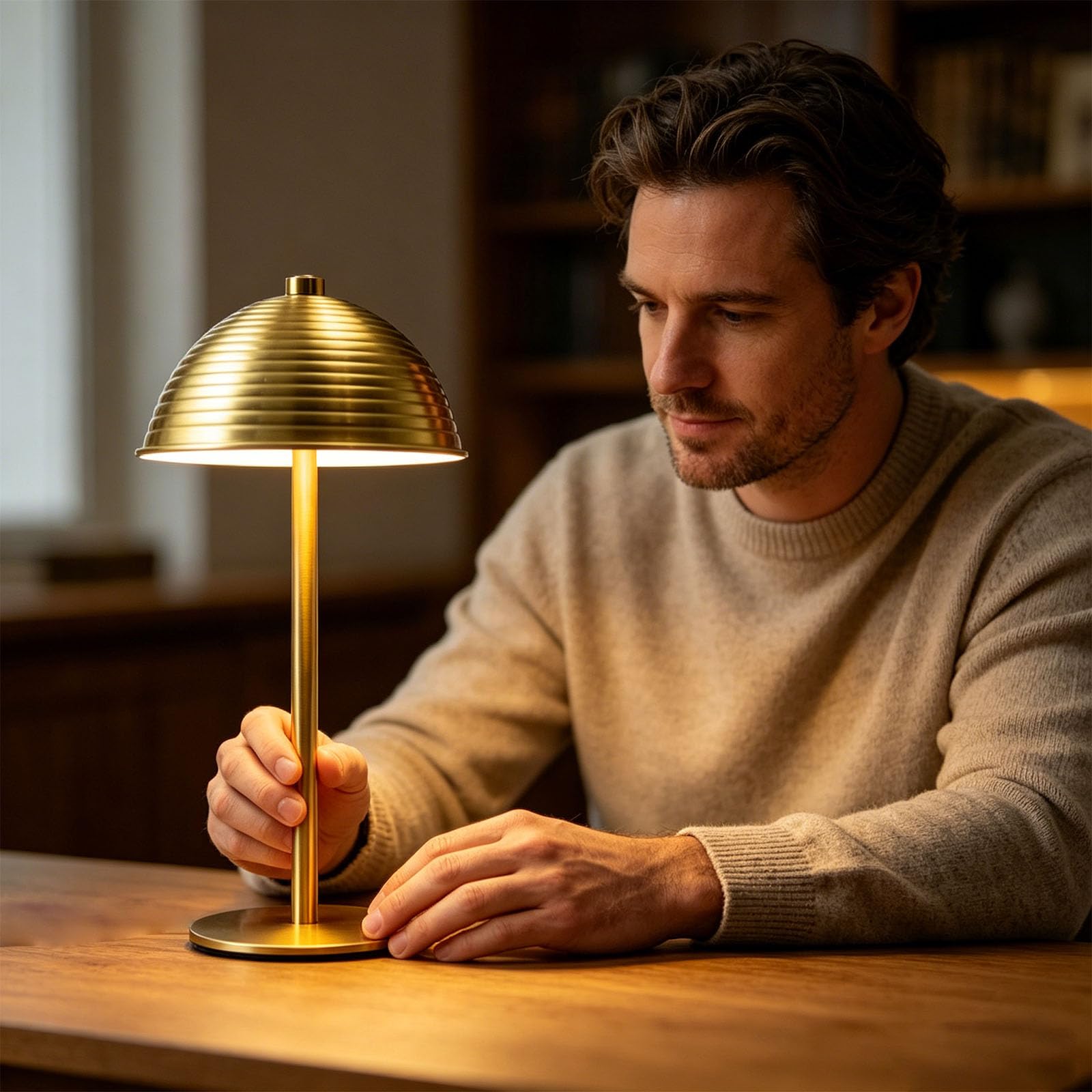 Lampada da comodino alla senza fili con modalità, Black